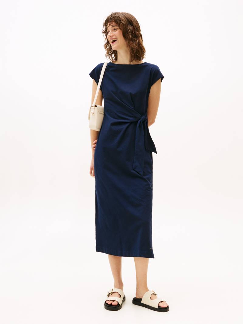 Tommy Hilfiger Midikleid »KNOT BOAT-NK MIDI DRESS SS«, mit Knotendetail von Tommy Hilfiger