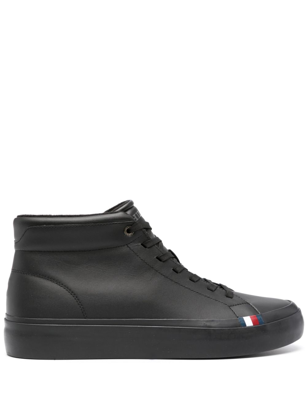 Tommy Hilfiger Modern lace-up leather sneakers - Black von Tommy Hilfiger