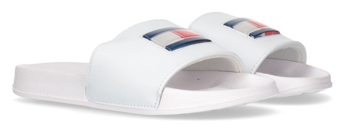 Tommy Hilfiger Pantolette »FLAG POOL SLIDE WHITE« von Tommy Hilfiger