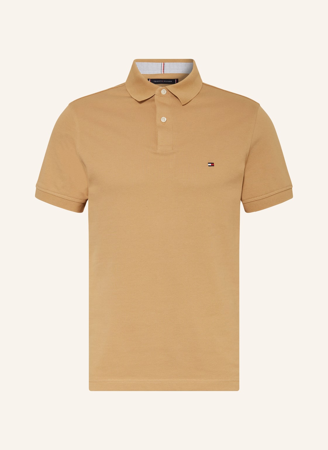 Tommy Hilfiger Piqué-Poloshirt Regular Fit beige von Tommy Hilfiger