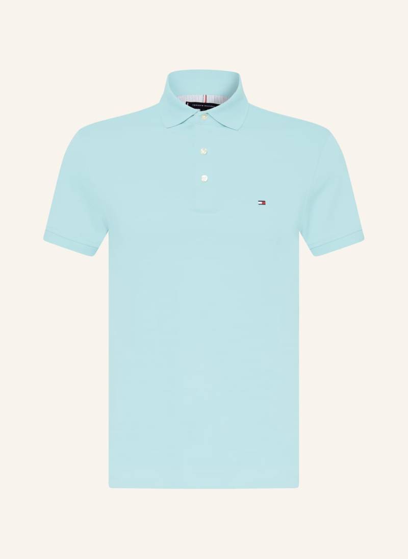 Tommy Hilfiger Piqué-Poloshirt Slim Fit blau von Tommy Hilfiger