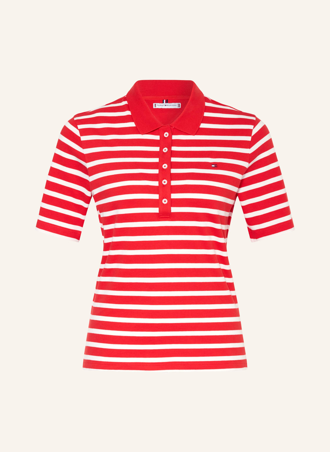 Tommy Hilfiger Piqué-Poloshirt rot von Tommy Hilfiger