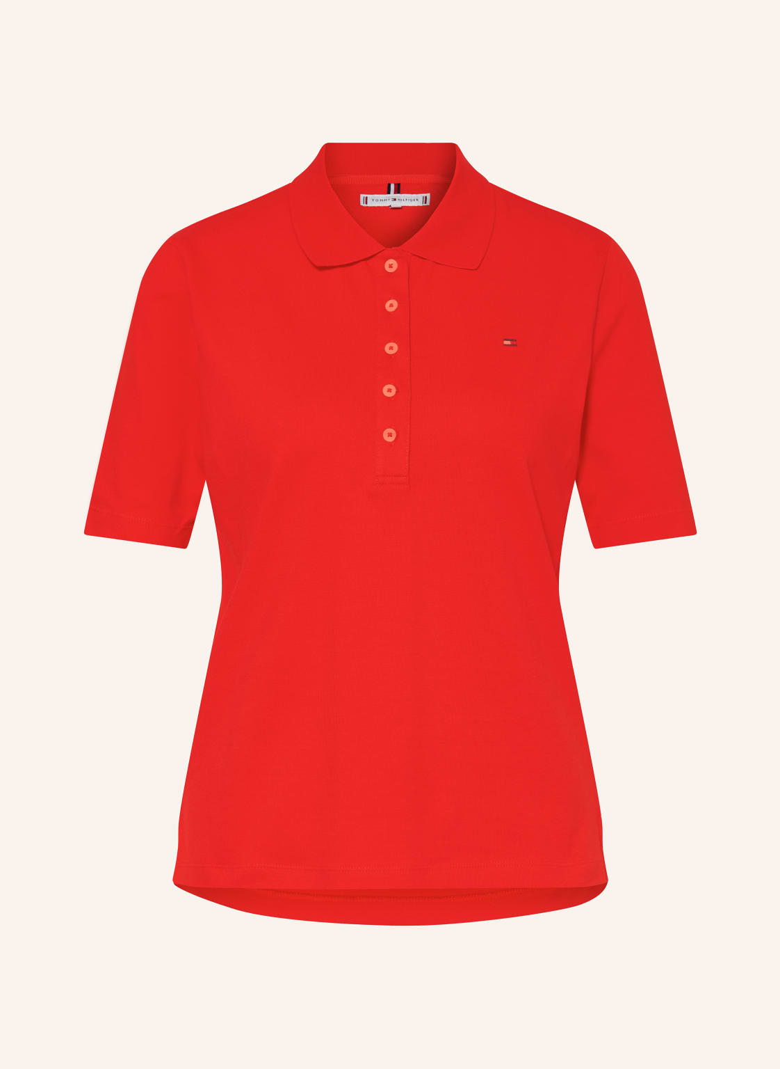 Tommy Hilfiger Piqué-Poloshirt rot von Tommy Hilfiger