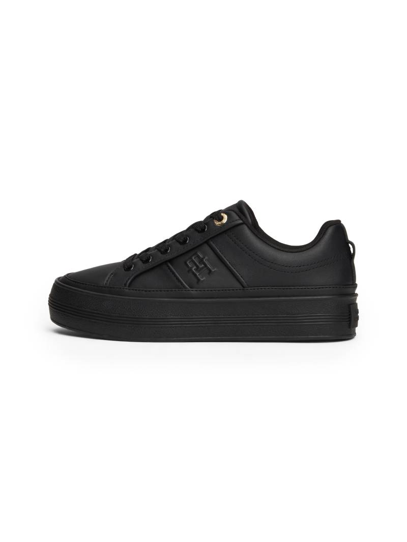 Tommy Hilfiger Plateausneaker »ESSENTIAL VULC SNEAKER MONOGRAM«, Freizeitschuh, Halbschuh, Schnürschuh mit Monogramm von Tommy Hilfiger