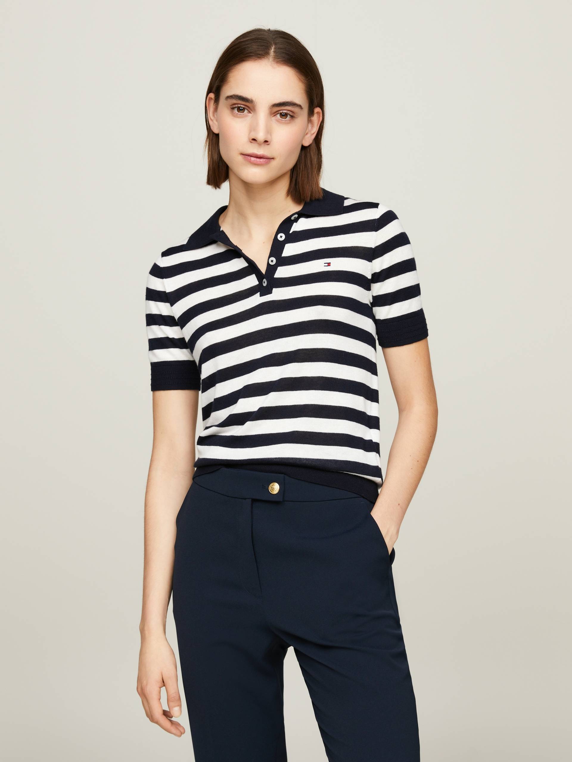 Tommy Hilfiger Polokragenpullover »BUTTON POLO SS TOP« von Tommy Hilfiger