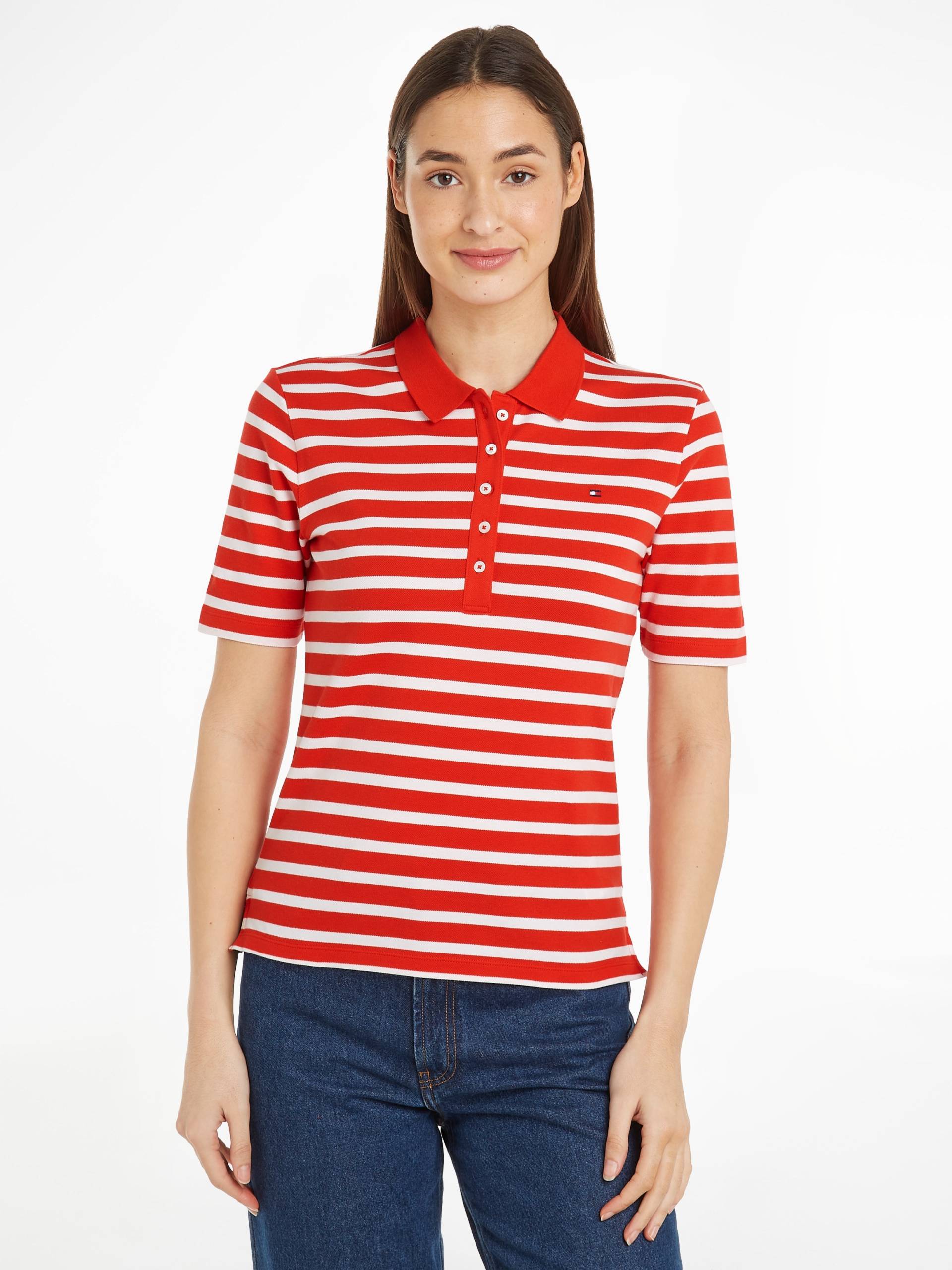 Tommy Hilfiger Poloshirt »1985 REG PIQUE STRIPE POLO SS«, mit dezenter Tommy Hilfiger Logostickerei von Tommy Hilfiger