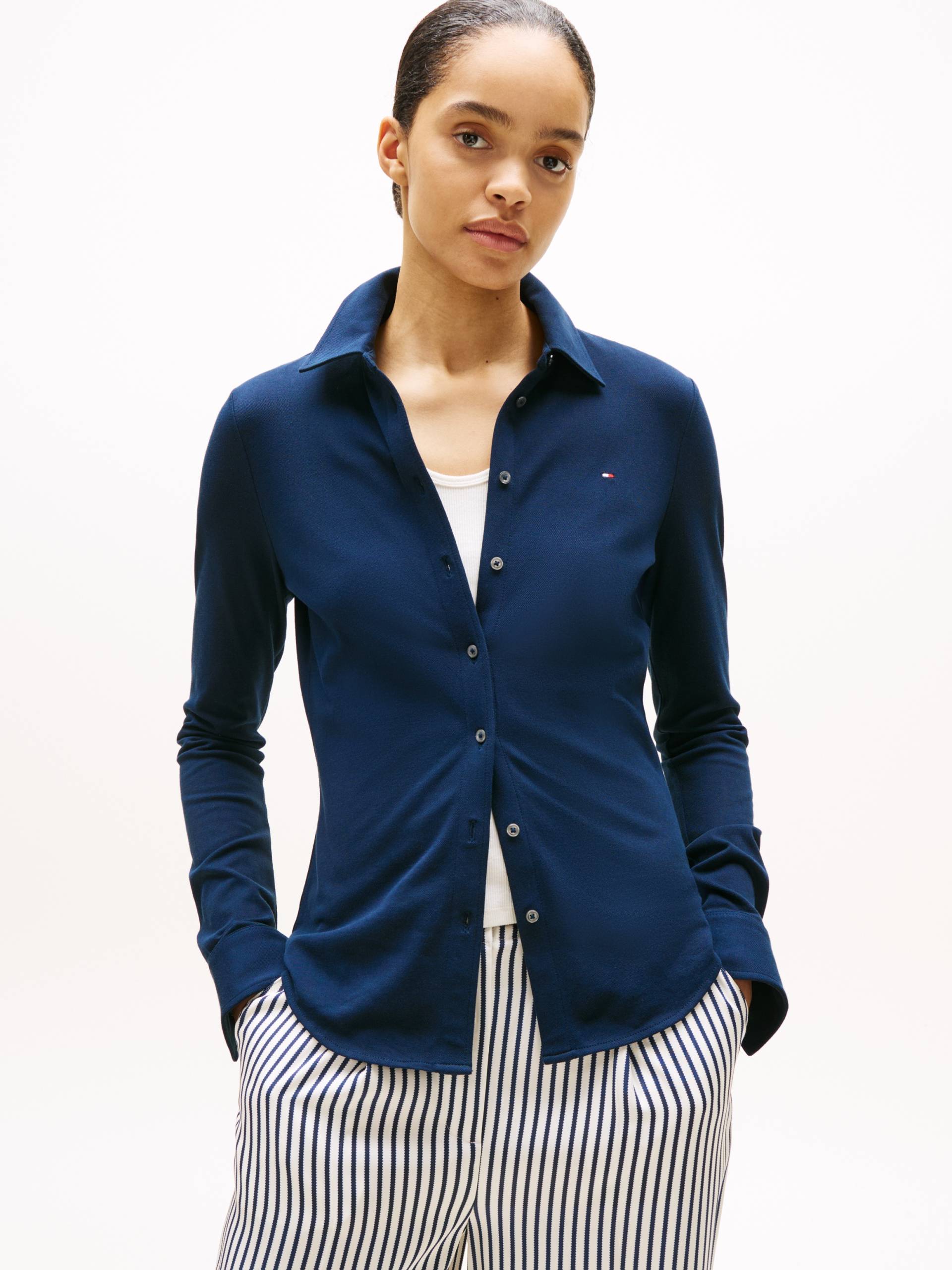 Tommy Hilfiger Poloshirt »1985 SLIM PIQUE BTN DOWN LS« von Tommy Hilfiger