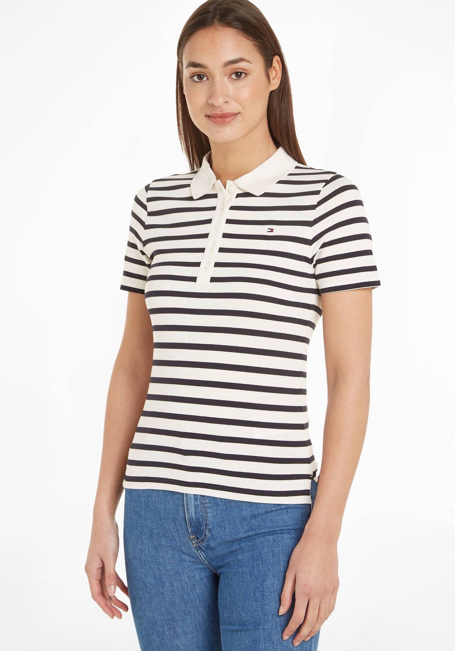 Tommy Hilfiger Poloshirt »1985 SLIM PIQUE STRIPE POLO SS« von Tommy Hilfiger