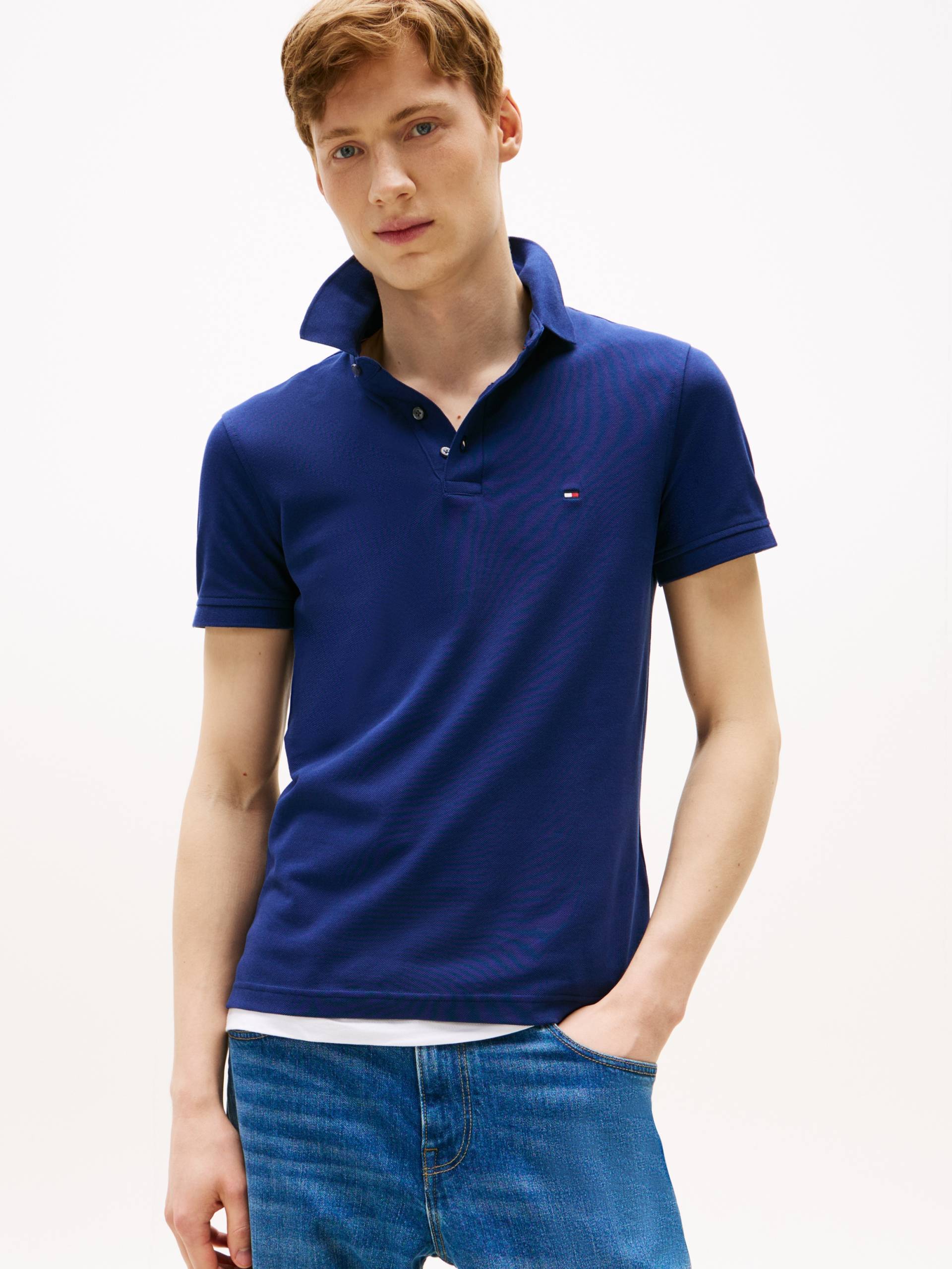 Tommy Hilfiger Poloshirt »1985 SLIM POLO«, Markenstickerei, aus Baumwoll-Piqué Tommy Hilfiger Poloshirt »1985 SLIM POLO«, Markenstickerei, aus Baumwoll-Piqué von Tommy Hilfiger