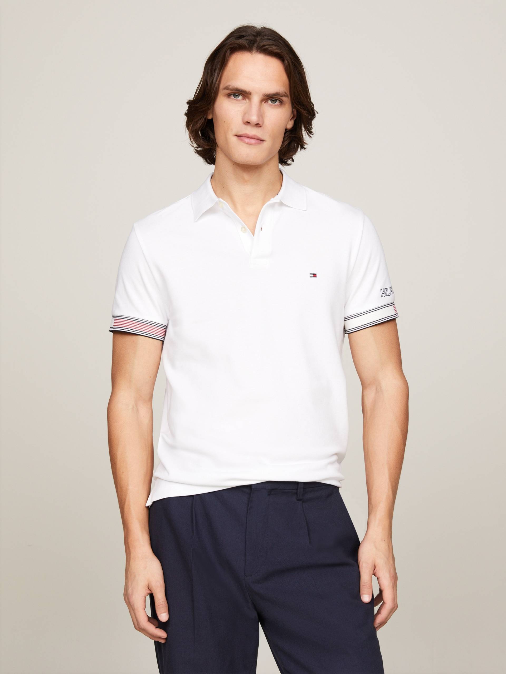 Tommy Hilfiger Poloshirt »FLAG CUFF SLIM POLO« von Tommy Hilfiger