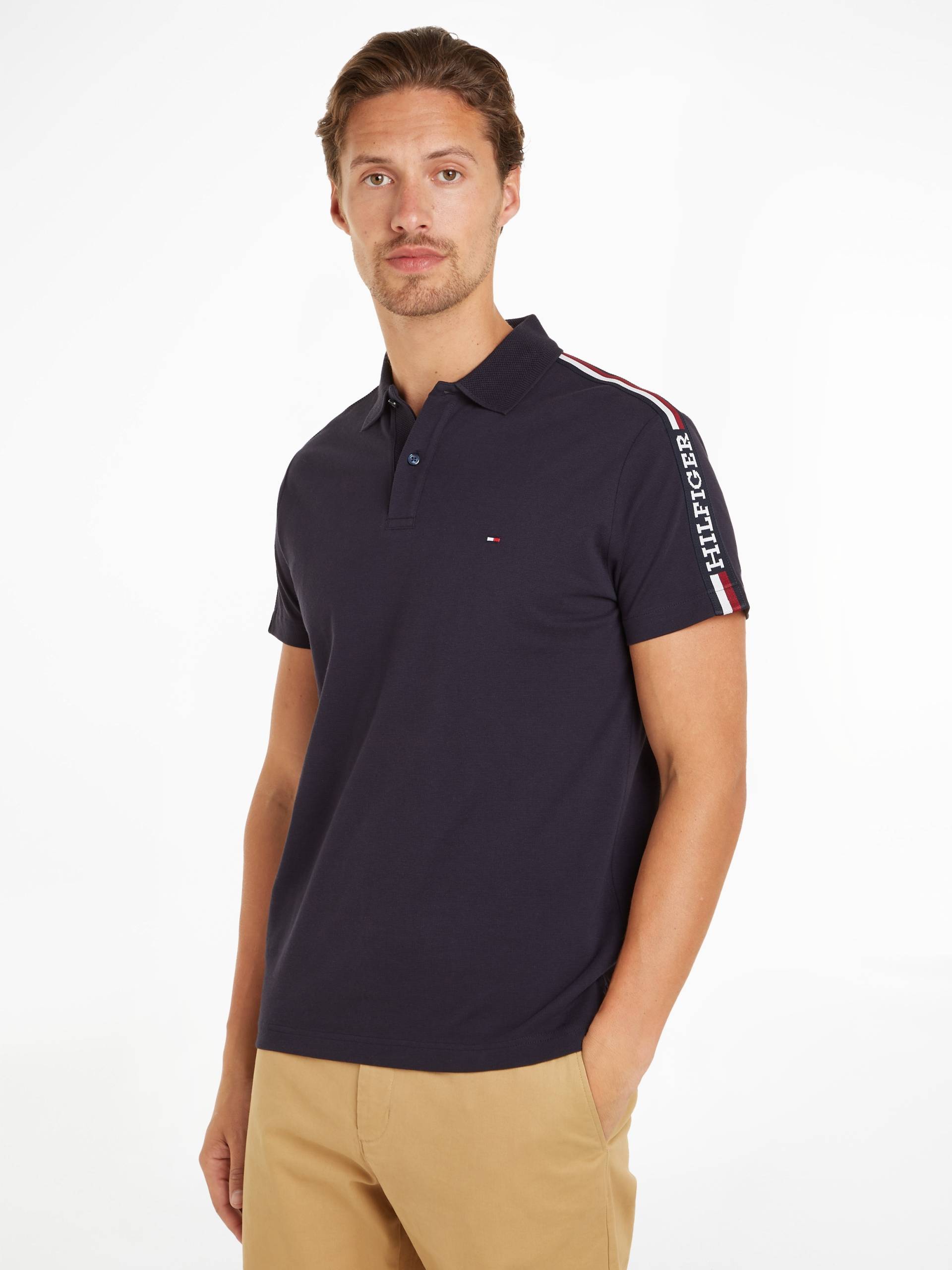 Tommy Hilfiger Poloshirt »GLOBAL STRIPE MONOTYPE REG POLO«, mit Logostickerei von Tommy Hilfiger