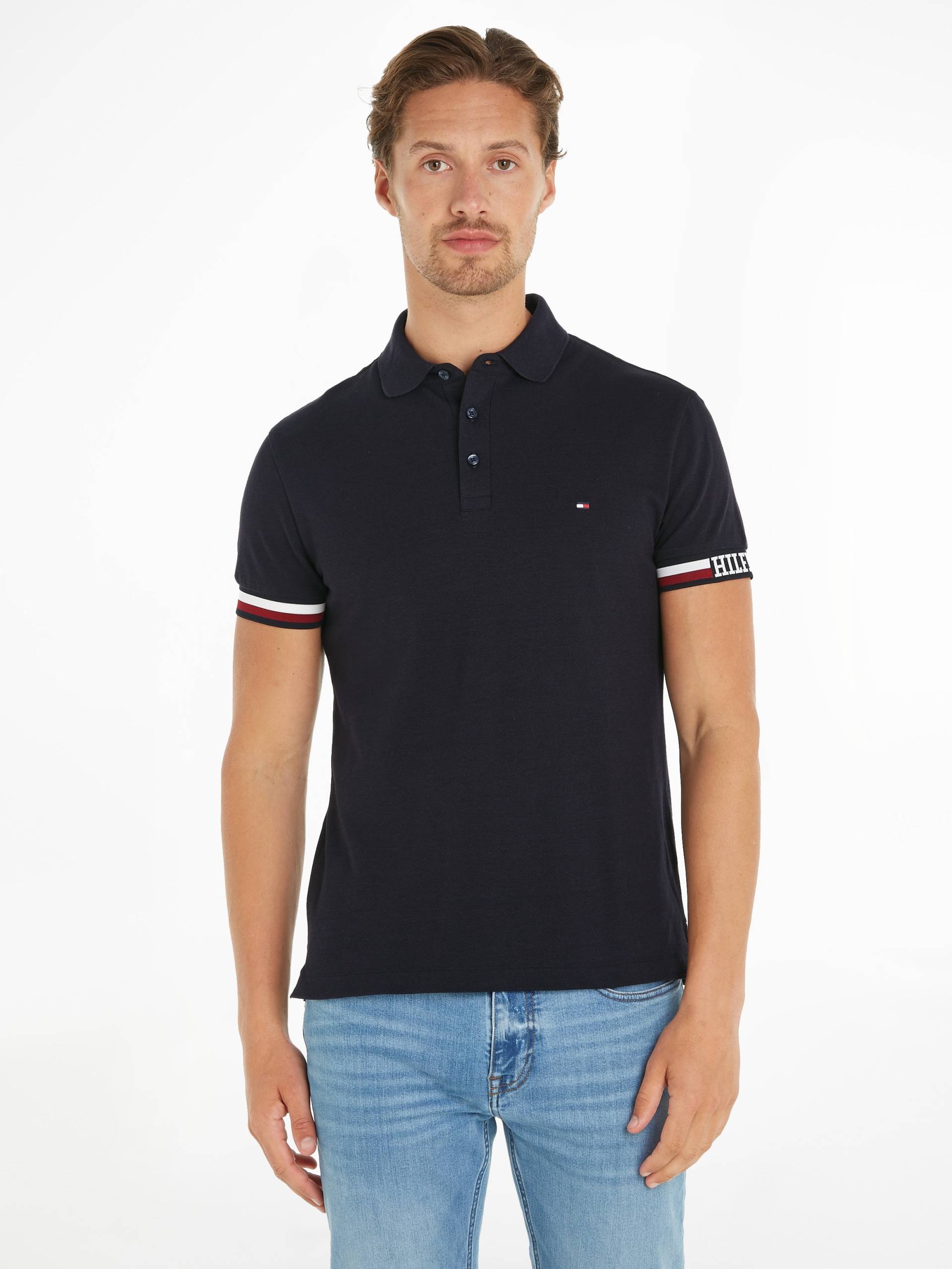 Tommy Hilfiger Poloshirt »MONOTYPE FLAG CUFF SLIM FIT POLO« von Tommy Hilfiger