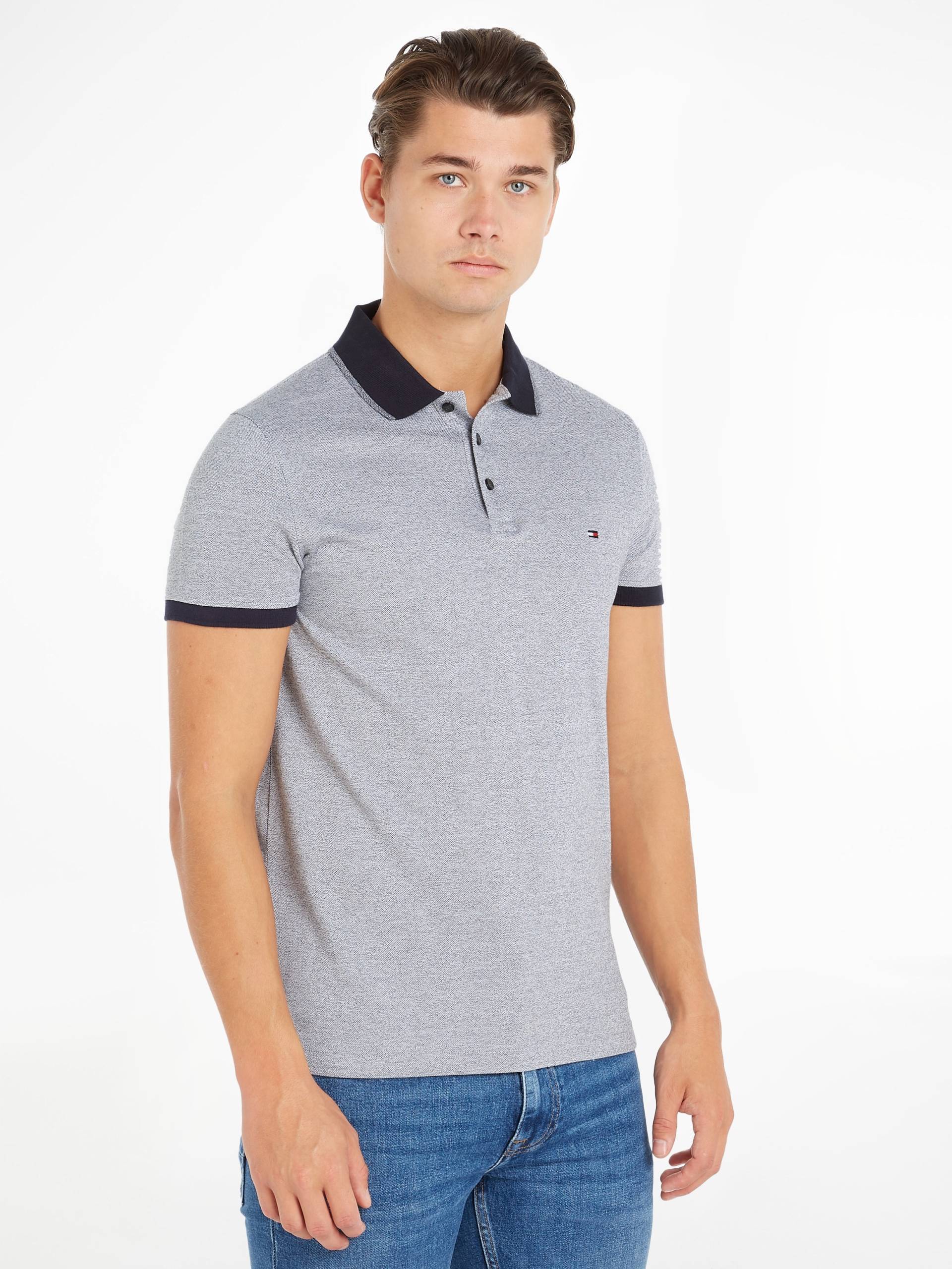 Tommy Hilfiger Poloshirt »MOULINE TIPPED SLIM POLO« von Tommy Hilfiger