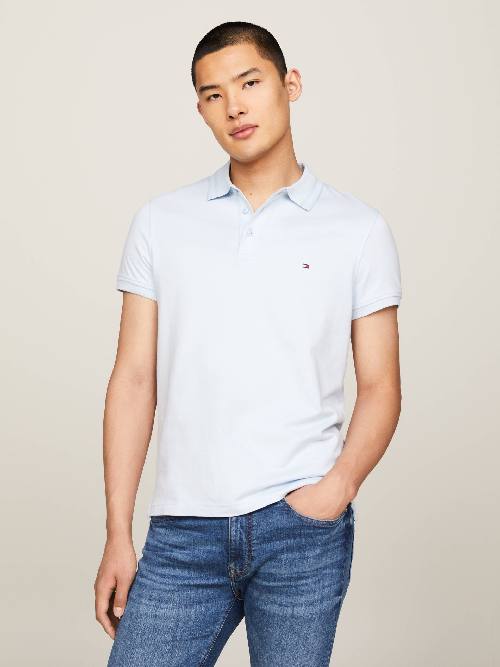 Tommy Hilfiger Poloshirt »PRETWIST MOULINE SLIM FIT POLO« von Tommy Hilfiger