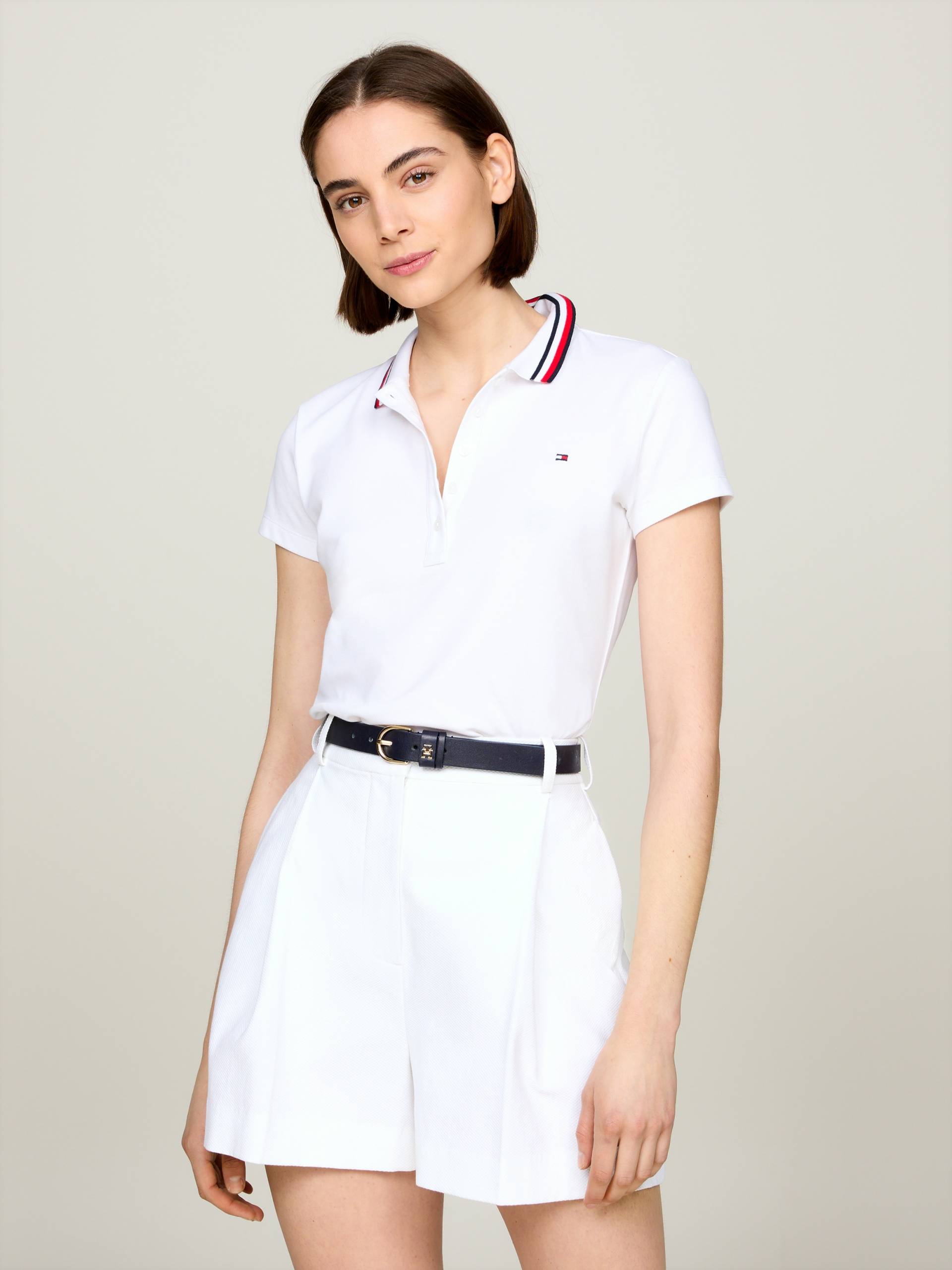 Tommy Hilfiger Poloshirt »SLIM GLOBAL STRIPE POLO SS« von Tommy Hilfiger