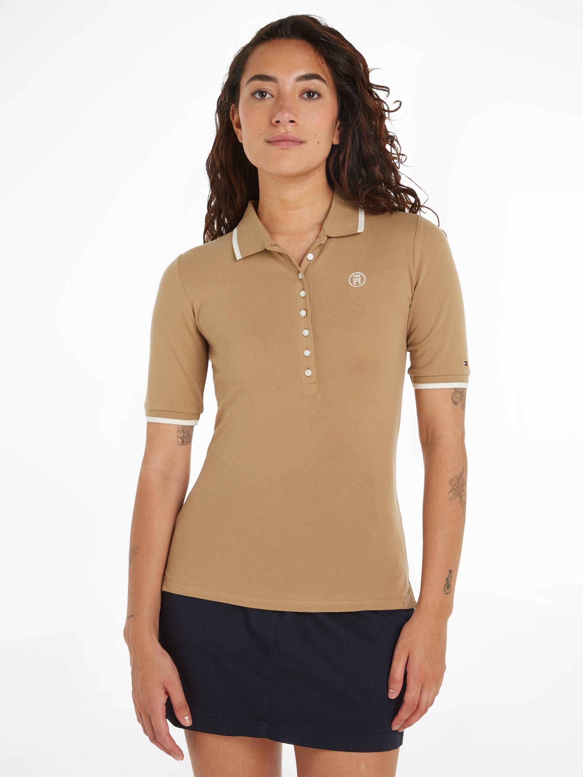 Tommy Hilfiger Poloshirt »SLIM SMD TIPPING LYOCELL POLO SS« von Tommy Hilfiger