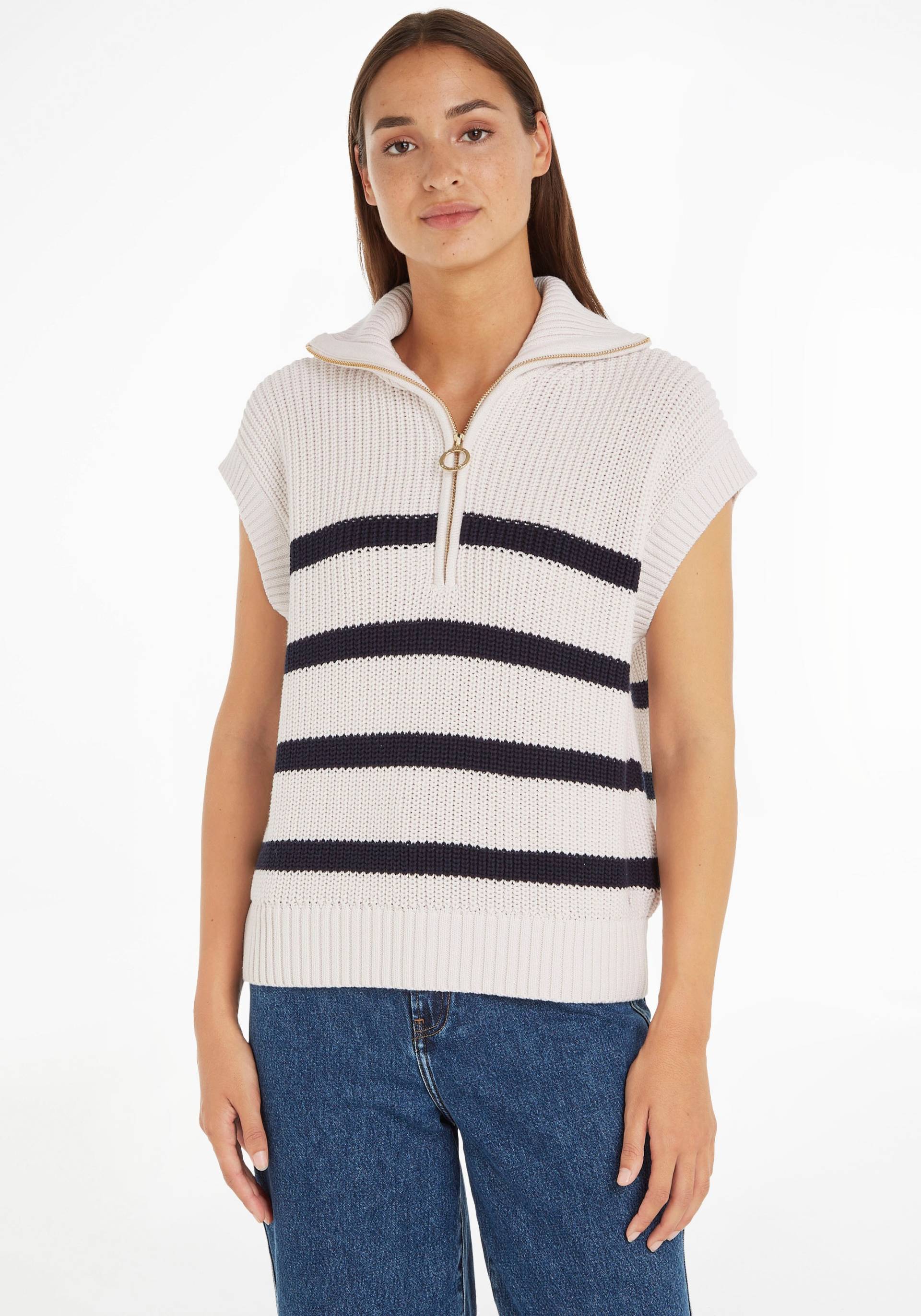 Tommy Hilfiger Pullunder »CO STP HIGH-NK 1/2 ZIP VEST« von Tommy Hilfiger