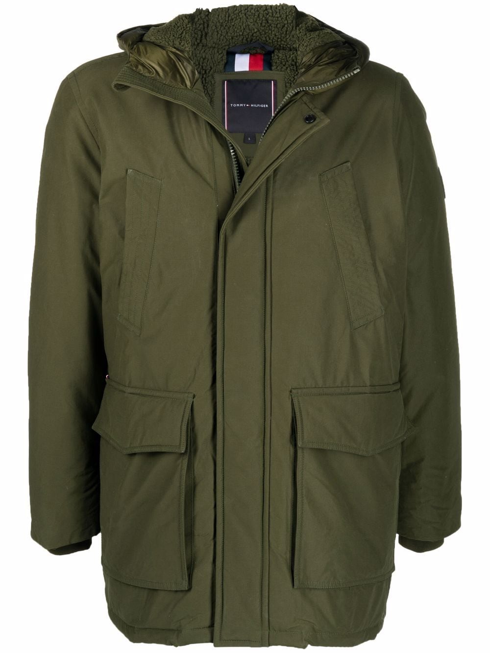 Tommy Hilfiger Rockie Dry Wax hooded parka - Green von Tommy Hilfiger