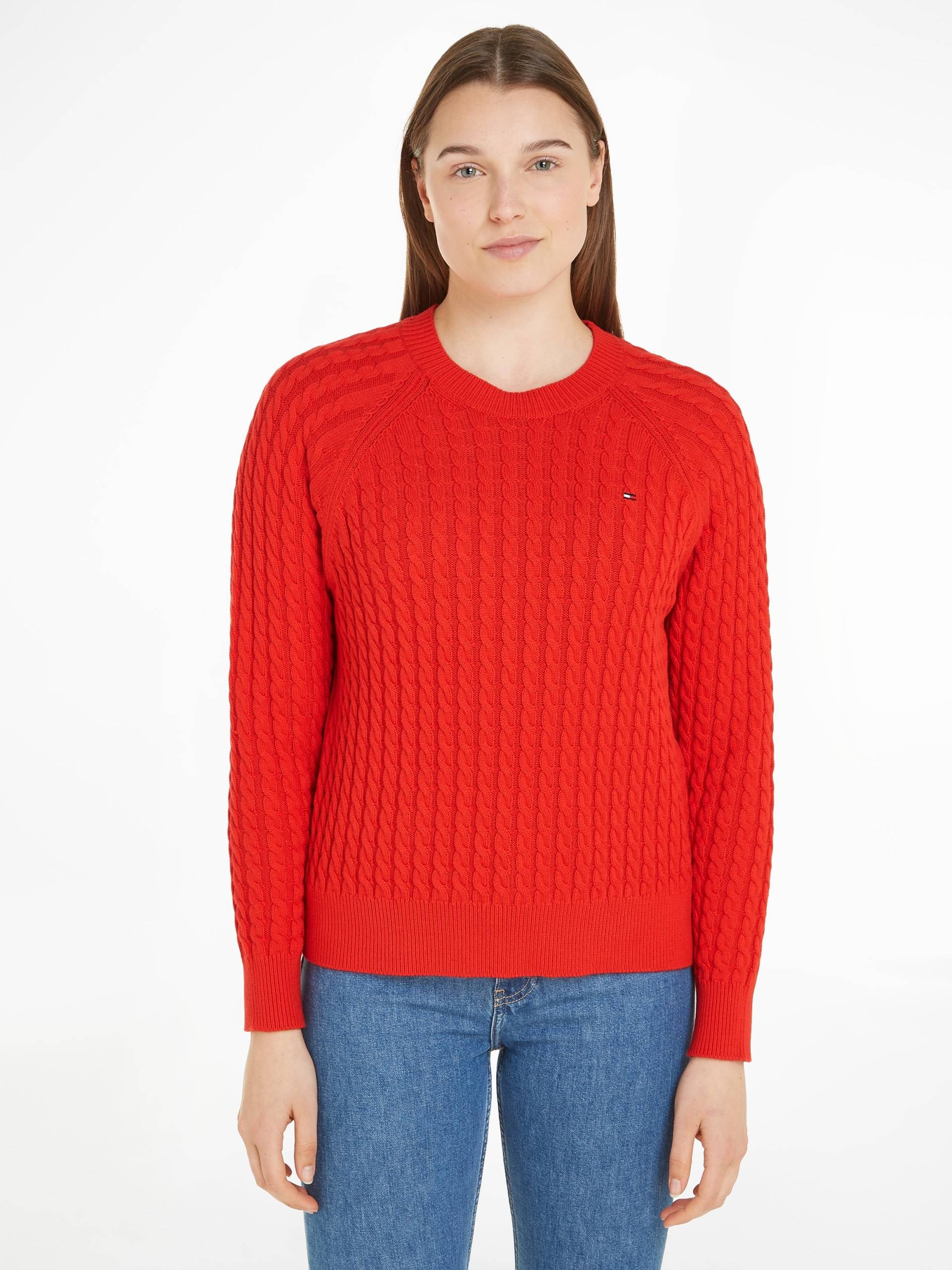 Tommy Hilfiger Rundhalspullover »CO CABLE C-NK SWEATER« von Tommy Hilfiger