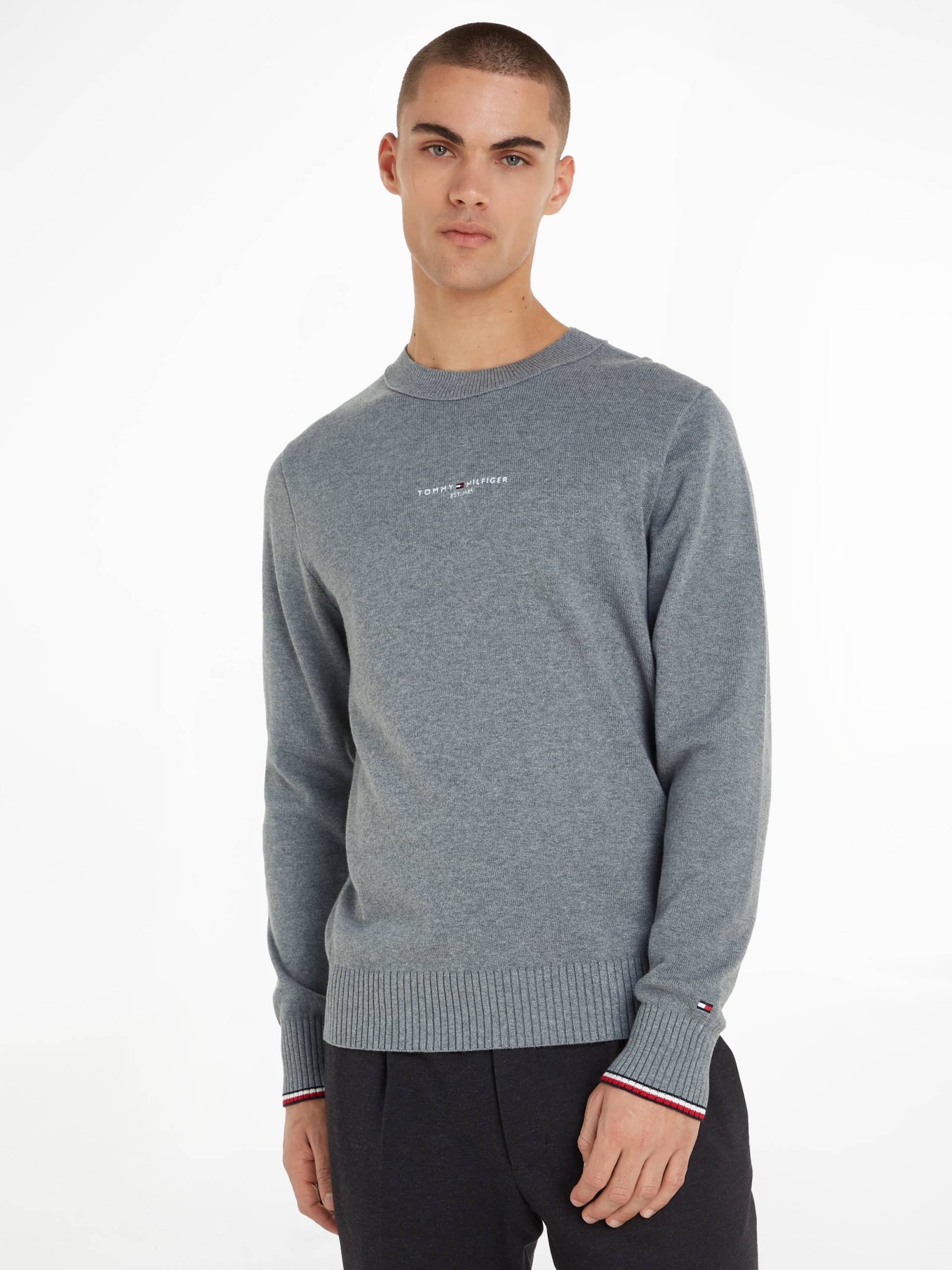 Tommy Hilfiger Rundhalspullover »HILFIGER EMBRO CREW NECK« von Tommy Hilfiger