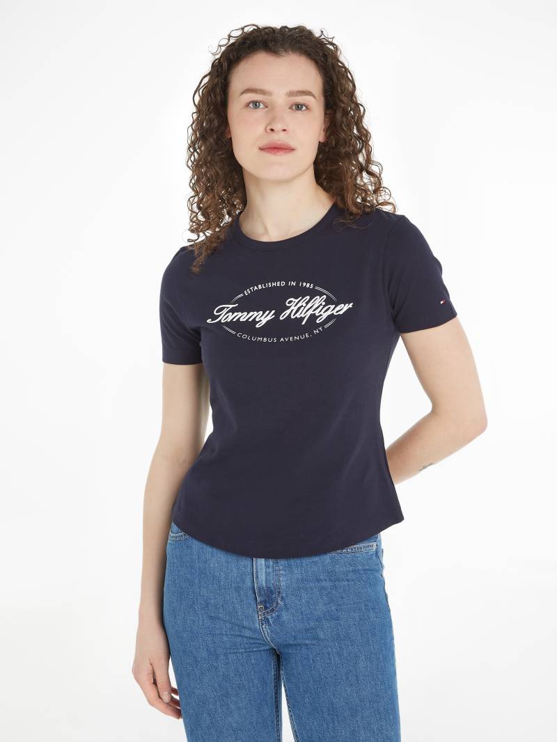 Tommy Hilfiger Rundhalsshirt »SLIM HILFIGER SCRIPT C-NK SS« von Tommy Hilfiger