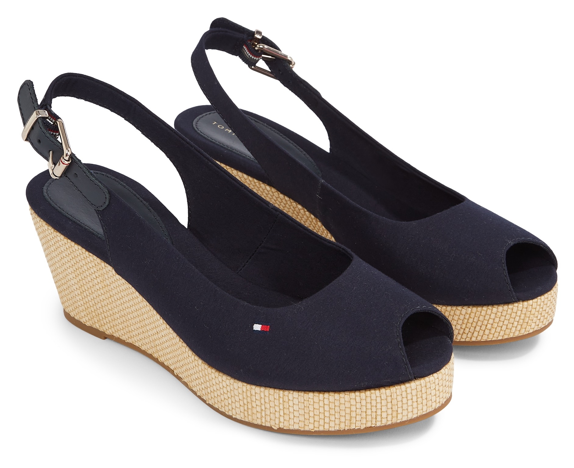 Tommy Hilfiger Sandalette »ICONIC ELBA SLING BACK WEDGE« von Tommy Hilfiger