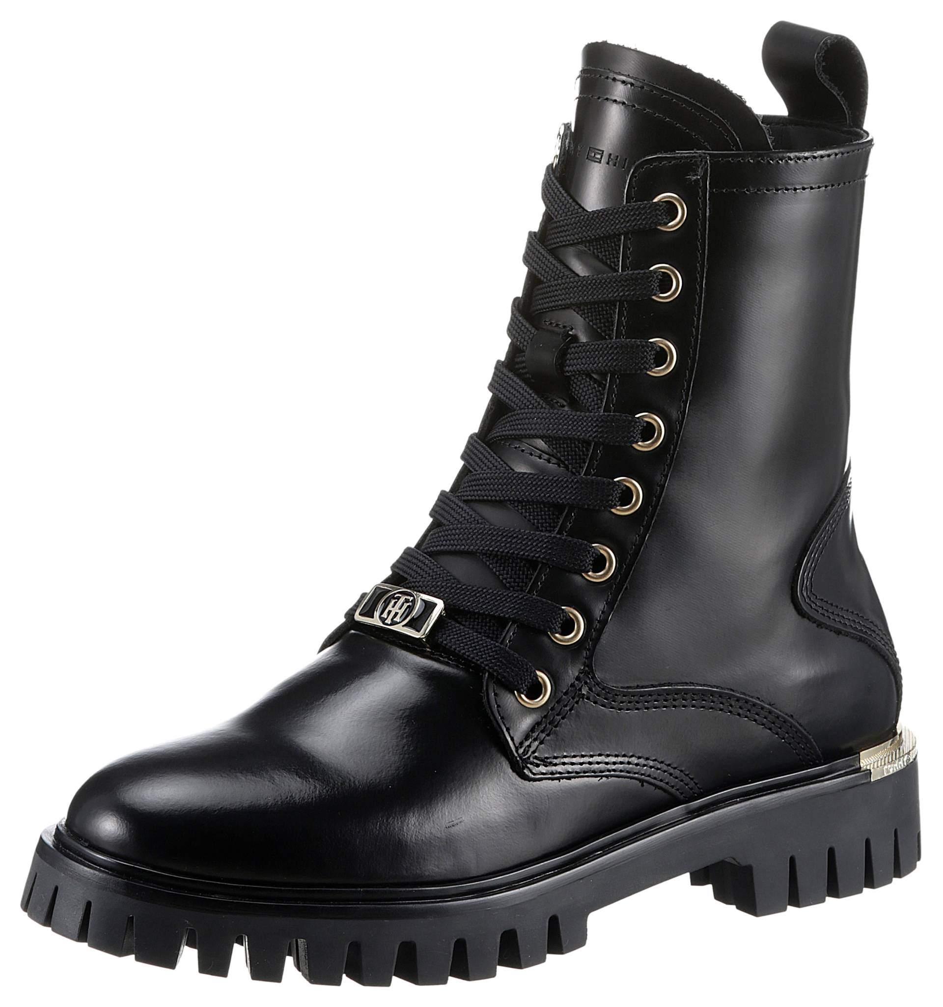 Tommy Hilfiger Schnürstiefelette »POLISHED LEATHER LACE UP BOOT« von Tommy Hilfiger