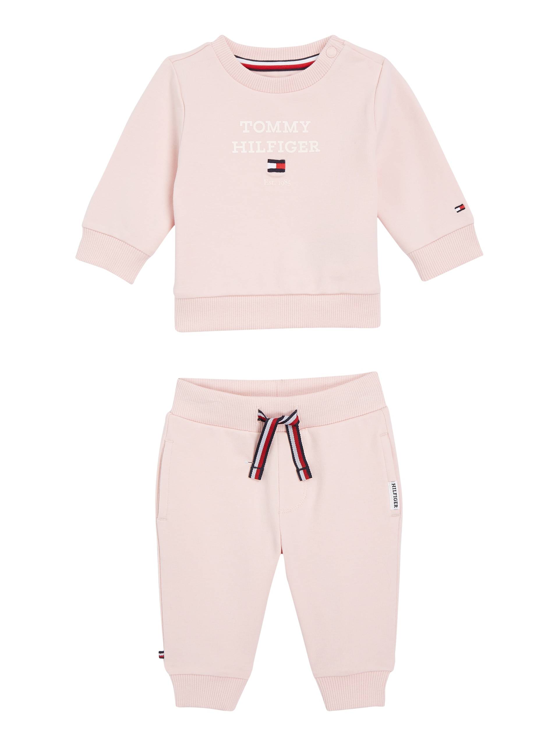 Tommy Hilfiger Shirt & Hose »BABY TH LOGO SET«, (Set, 2 tlg., 2er), mit Markenlabel von Tommy Hilfiger