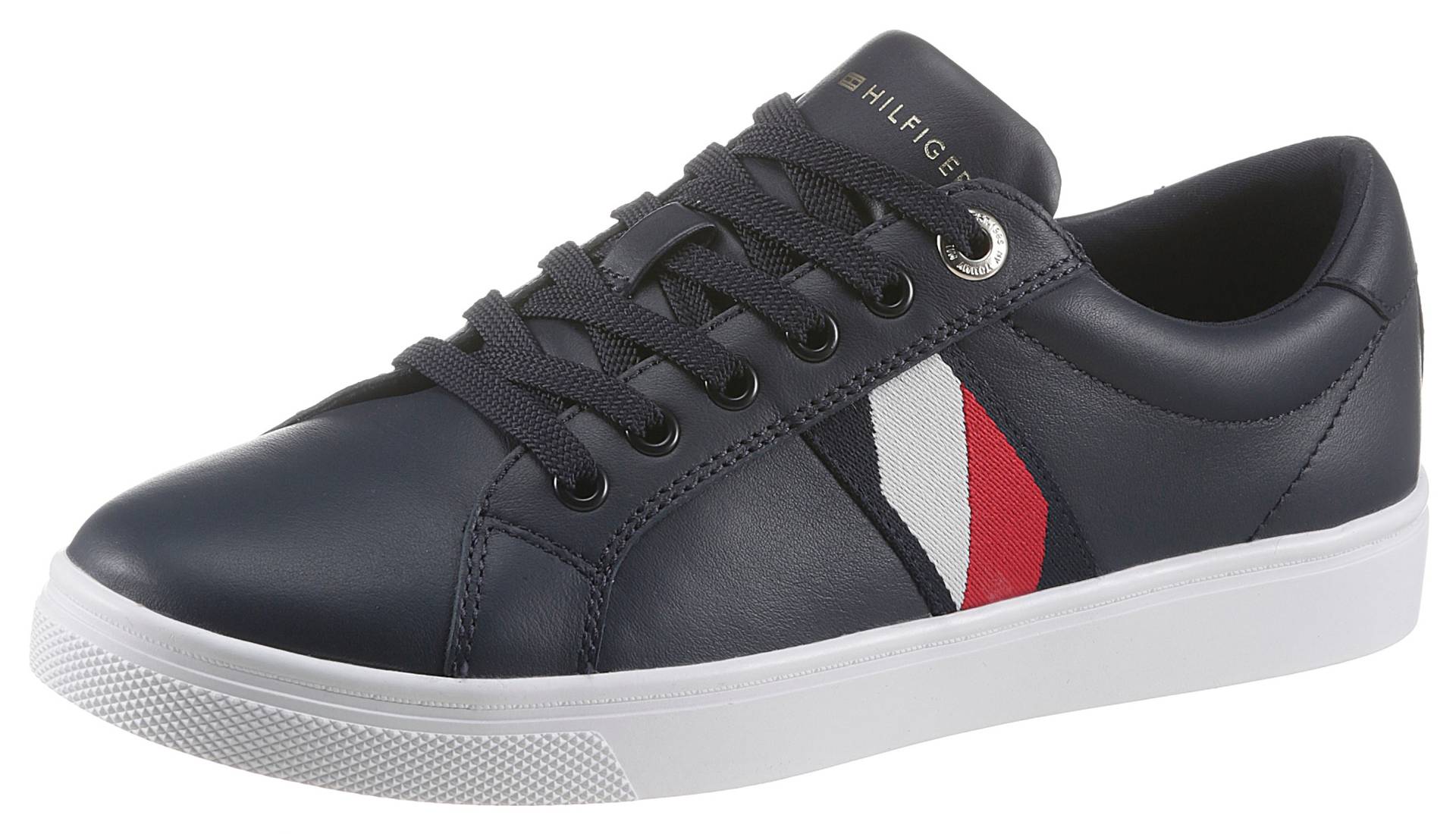 Tommy Hilfiger Sneaker »CORPORATE TOMMY CUPSOLE«, mit seitlichen Streifen, Freizeitschuh, Halbschuh, Schnürschuh von Tommy Hilfiger