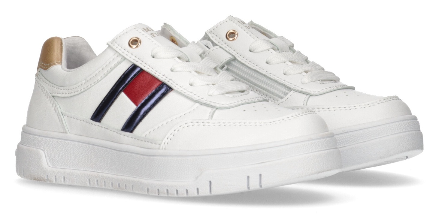 Tommy Hilfiger Sneaker »FLAG LOW CUT LACE-UP SNEAKER«, mit Metallic Einsatz, Freizeitschuh, Halbschuh, Schnürschuh von Tommy Hilfiger