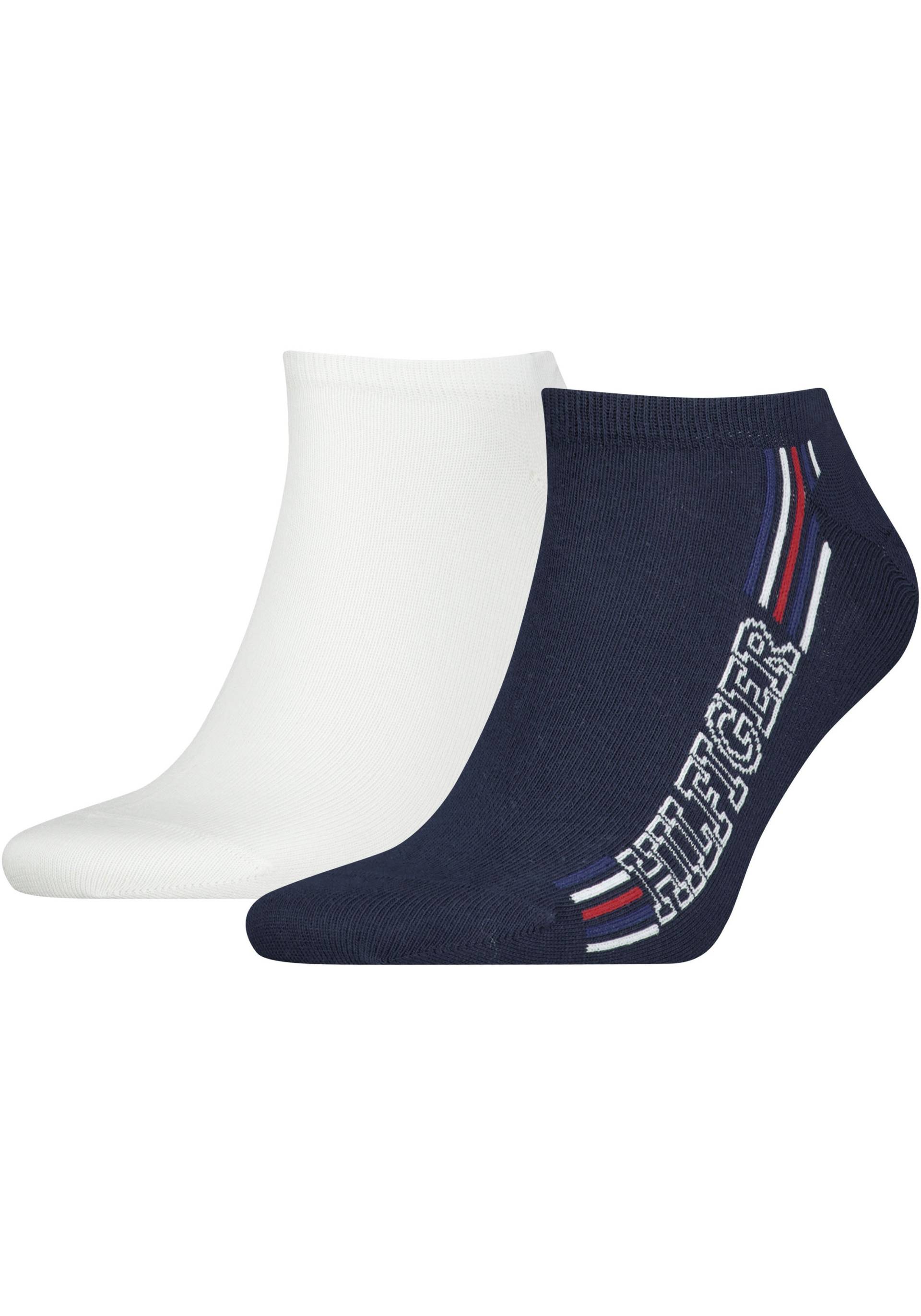 Tommy Hilfiger Sneakersocken, (2 Paar), mit seitlichem Logoschriftzug von Tommy Hilfiger