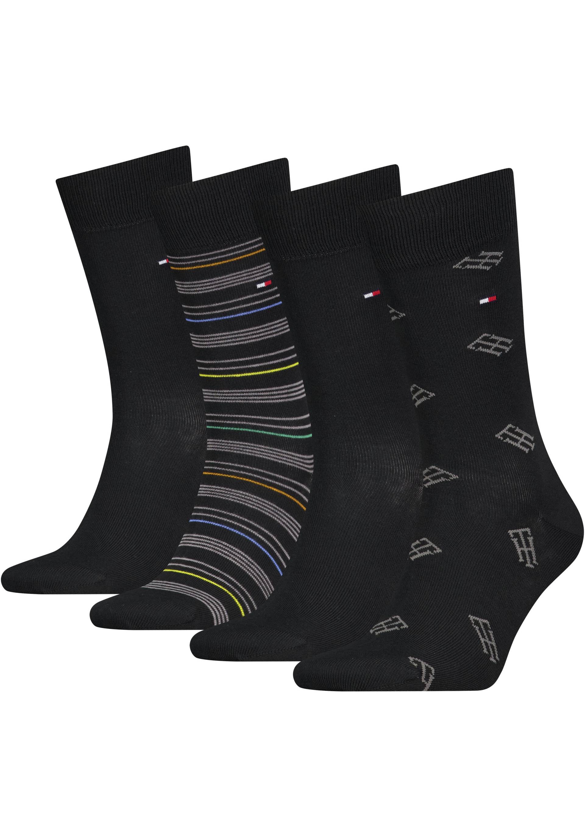 Tommy Hilfiger Socken, (4 Paar), mit Monogram-Design von Tommy Hilfiger