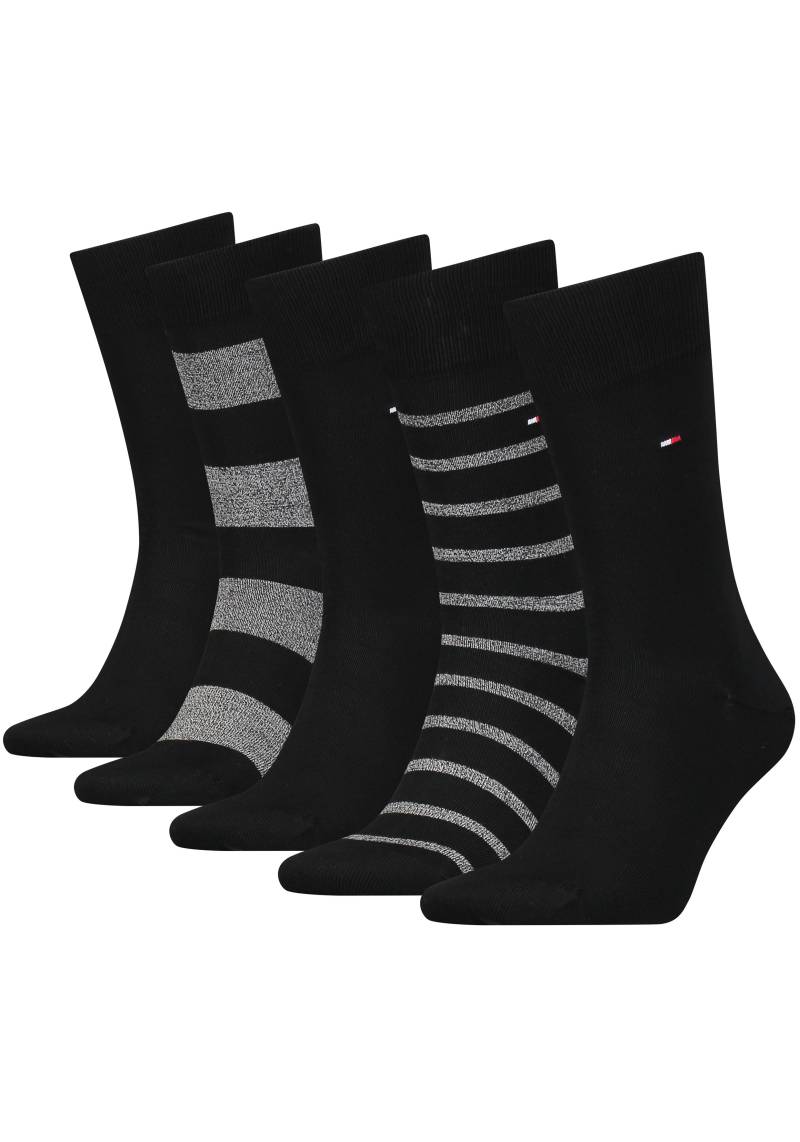 Tommy Hilfiger Socken, (Packung, 5 Paar), TH MEN SOCK 5P GIFTBOX MOULINE STRIPE von Tommy Hilfiger