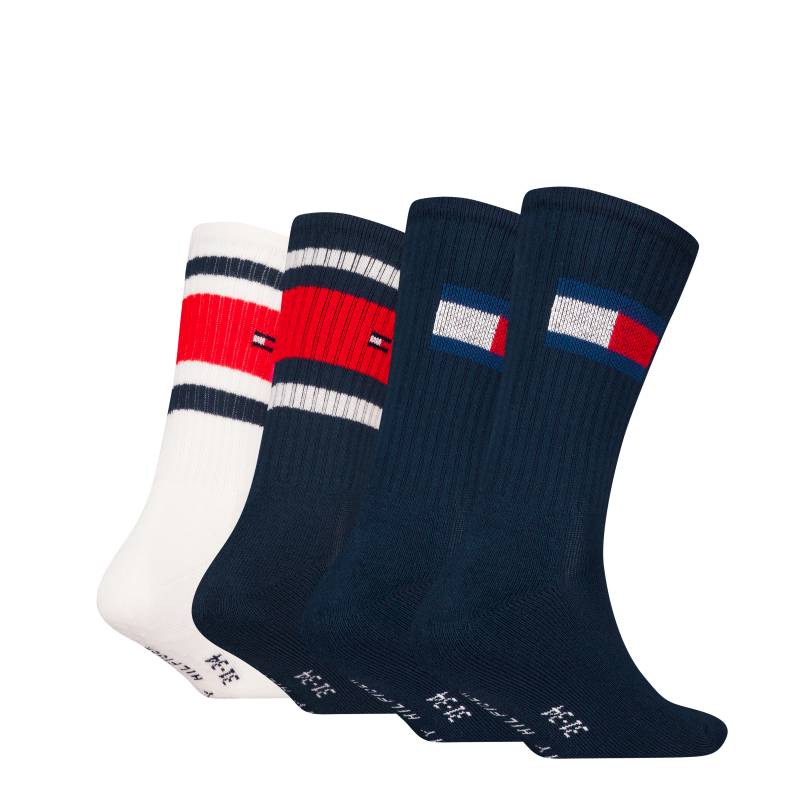 Tommy Hilfiger Socken »TH KIDS SOCK 4P FLAG & SPORT STRIPE ECOM«, (4 Paar), mit verstärkten Fersenbereichen von Tommy Hilfiger