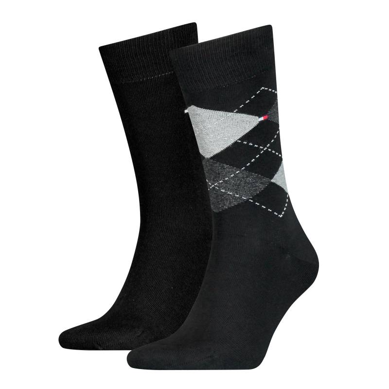 Tommy Hilfiger Socken »TH MEN SOCK CHECK 2P«, (2 Paar, 2 Paar), mit klassischem Argyle-Design von Tommy Hilfiger