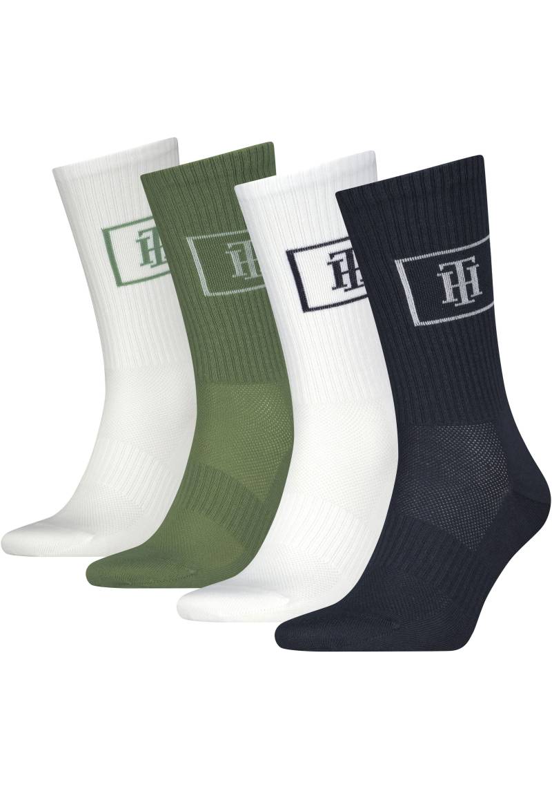 Tommy Hilfiger Sportsocken »CREW SOCK MONOGRAM LOCKER ROOM«, (4 Paar) von Tommy Hilfiger