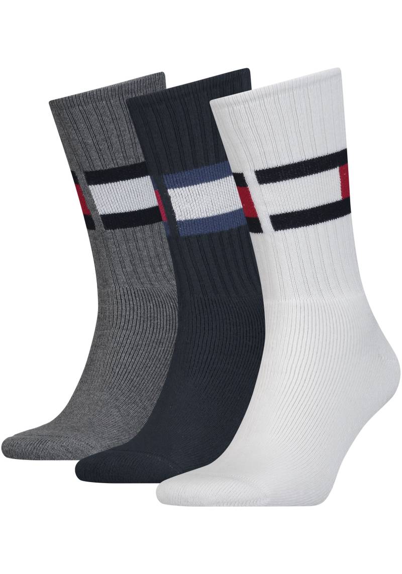 Tommy Hilfiger Sportsocken »TH Crew Socks 3-pack«, (Packung, 3 Paar) von Tommy Hilfiger