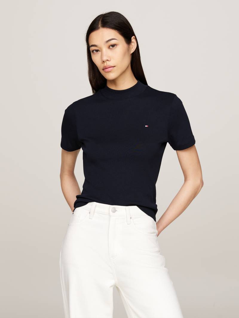Tommy Hilfiger Stehkragenshirt »NEW CODY SLIM CROP MOCK-NK«, mit Logostickerei von Tommy Hilfiger