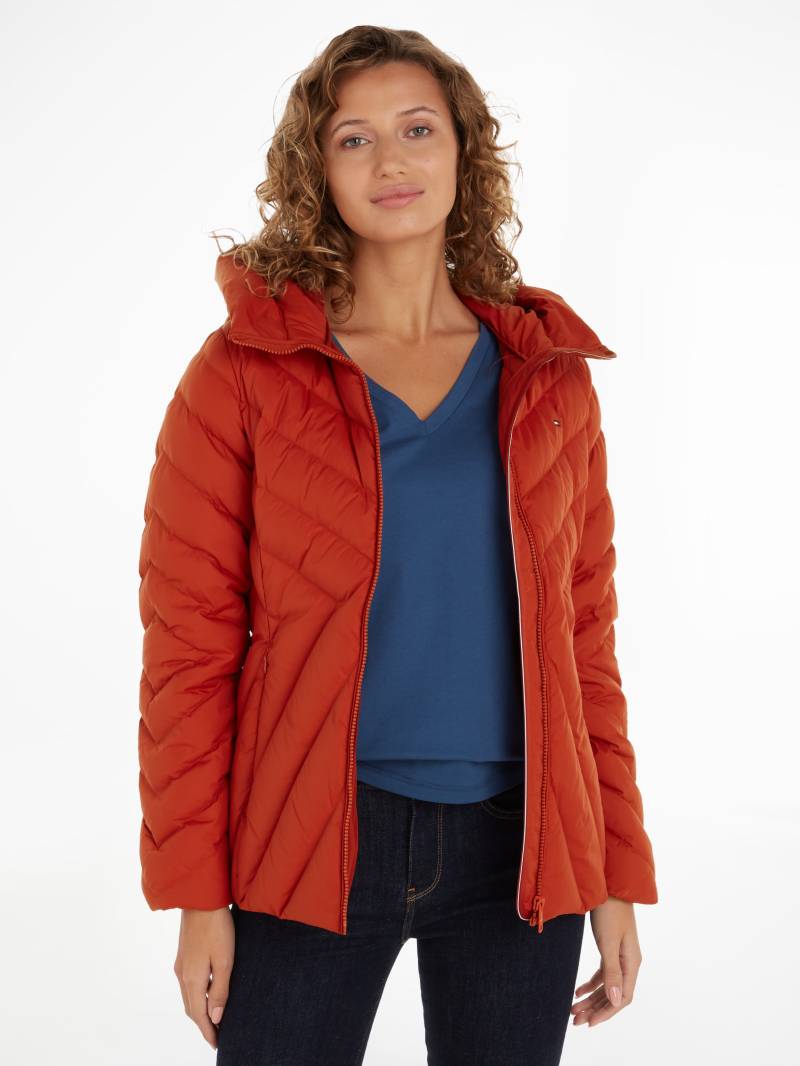 Tommy Hilfiger Steppjacke »CHEVRON MW PADDED JACKET«, mit Kapuze, mit mittelstarker Wattierung und Tommy Hilfiger Markenlabel von Tommy Hilfiger
