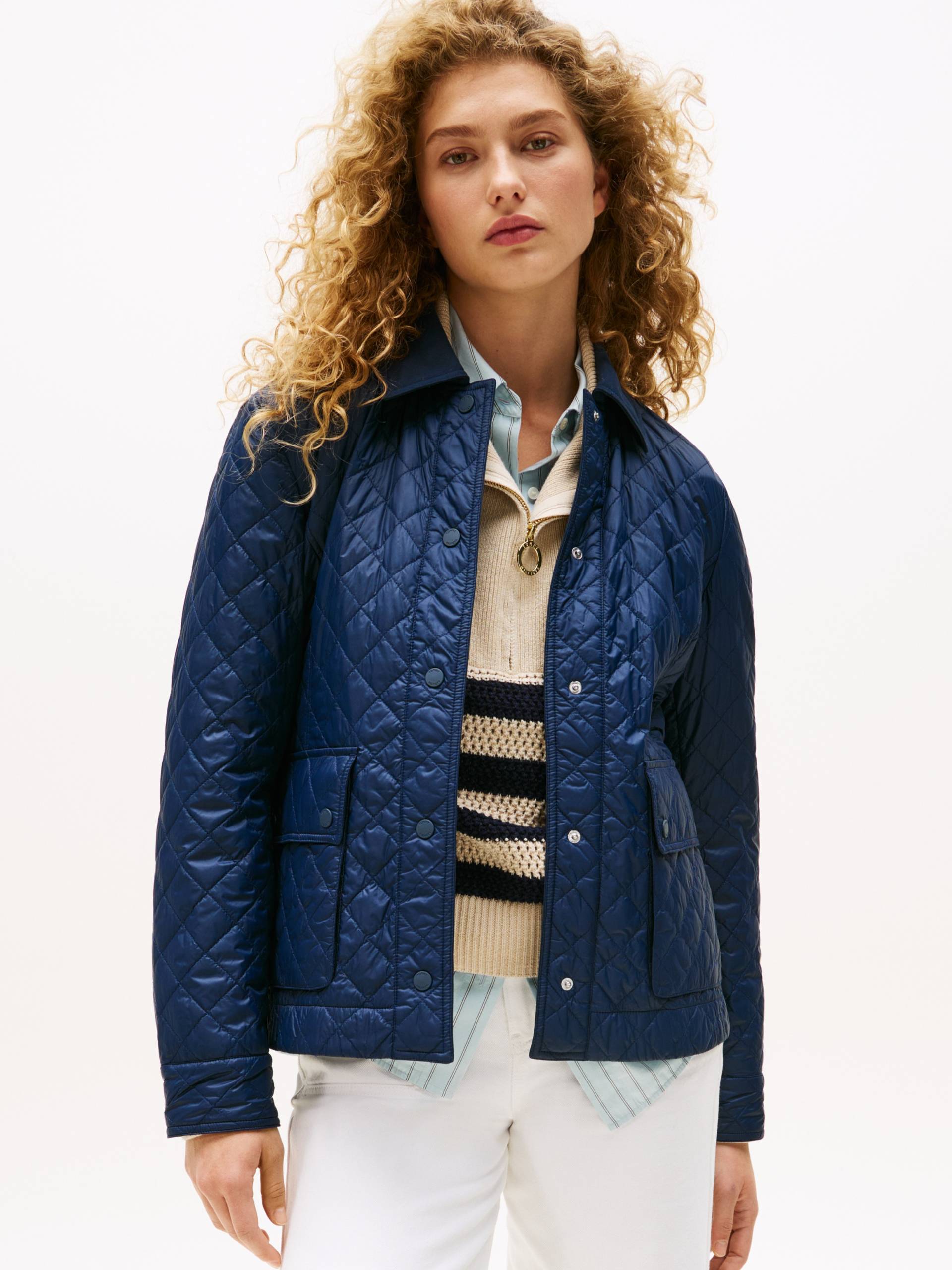 Tommy Hilfiger Steppjacke »PADDED NYLON SLIM QUILTED JACKET«, ohne Kapuze von Tommy Hilfiger