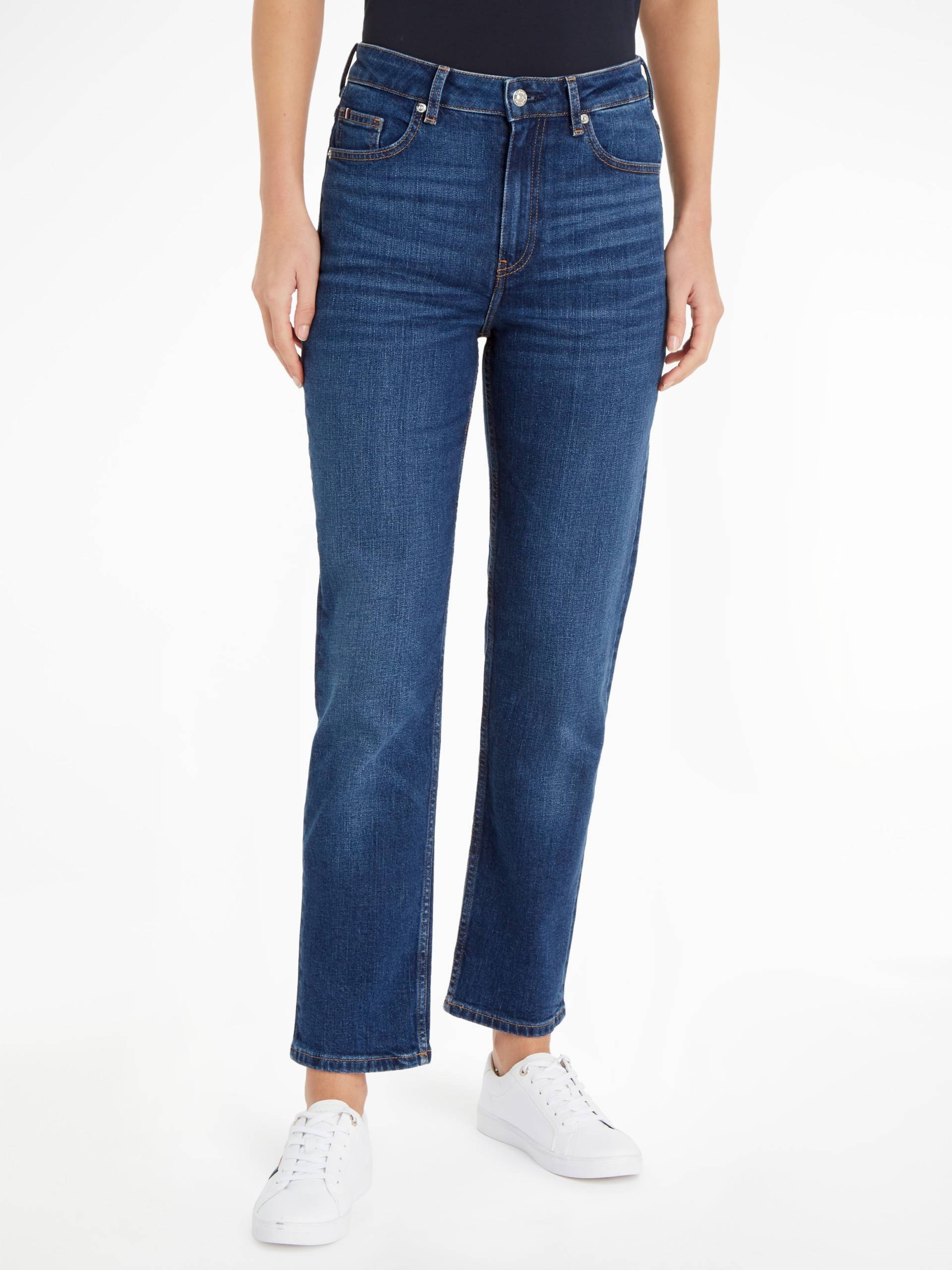 Tommy Hilfiger Straight-Jeans »CLASSIC STRAIGHT HW«, mit Tommy Hilfiger Leder-Badge von Tommy Hilfiger