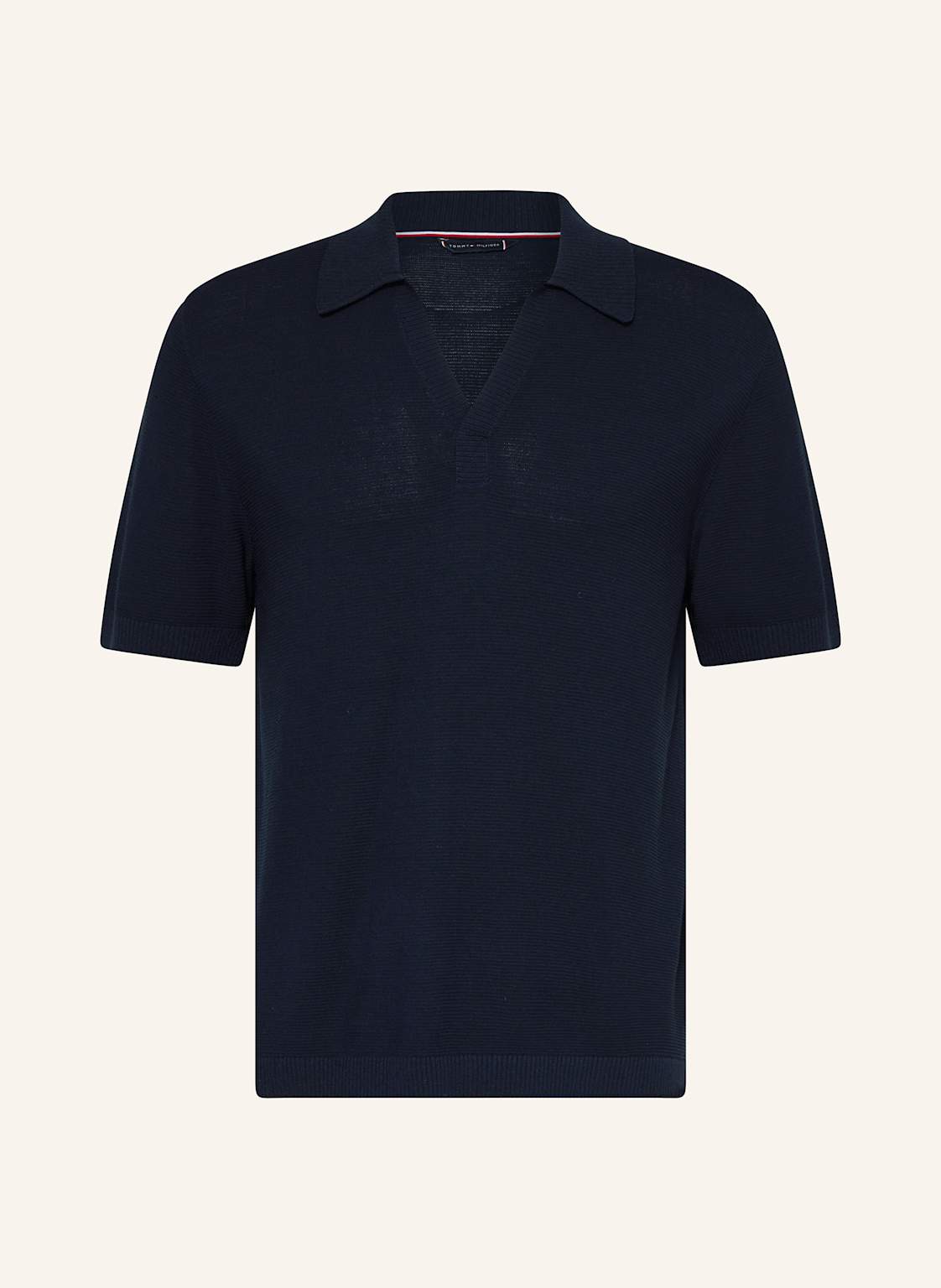 Tommy Hilfiger Strick-Poloshirt Regular Fit blau von Tommy Hilfiger