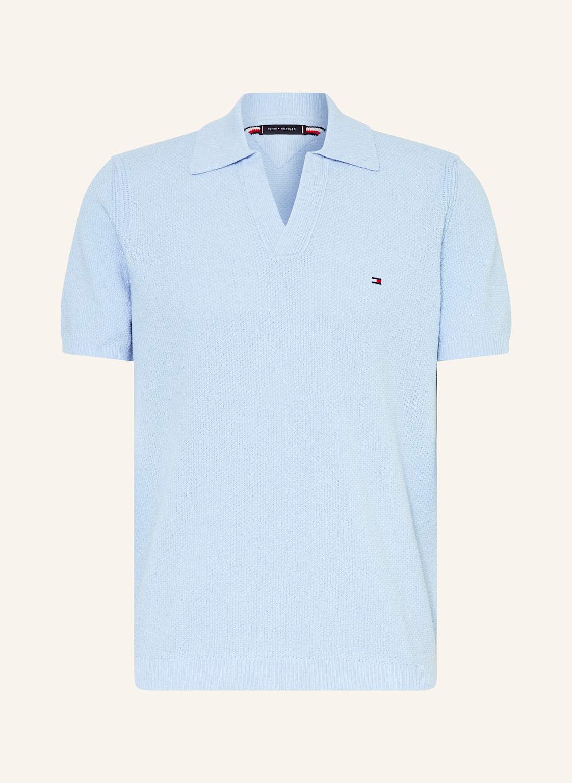 Tommy Hilfiger Strick-Poloshirt Regular Fit blau Tommy Hilfiger Strick-Poloshirt Regular Fit blau von Tommy Hilfiger