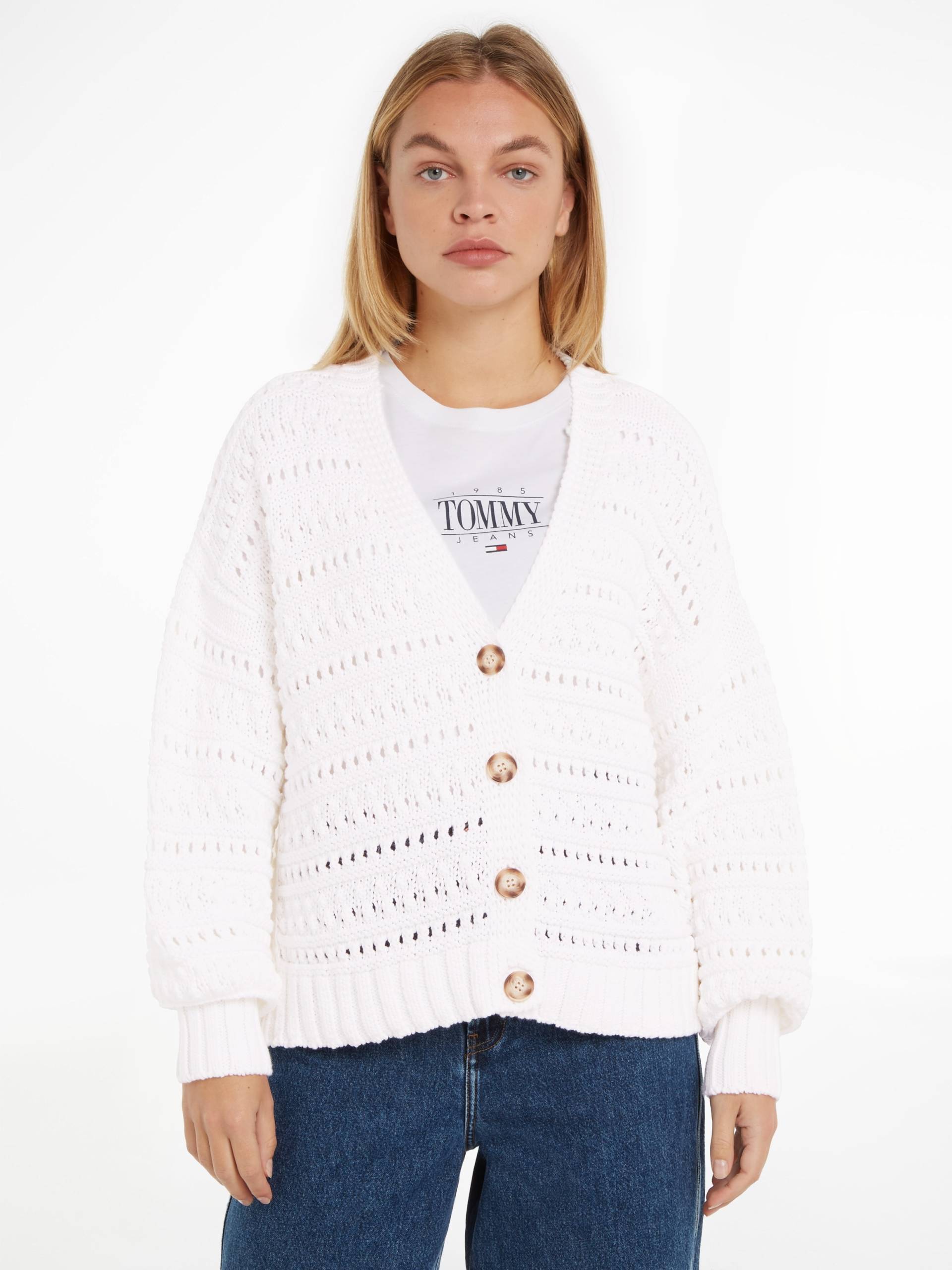 Tommy Hilfiger Strickjacke »CROCHET V-NK CARDIGAN« von Tommy Hilfiger