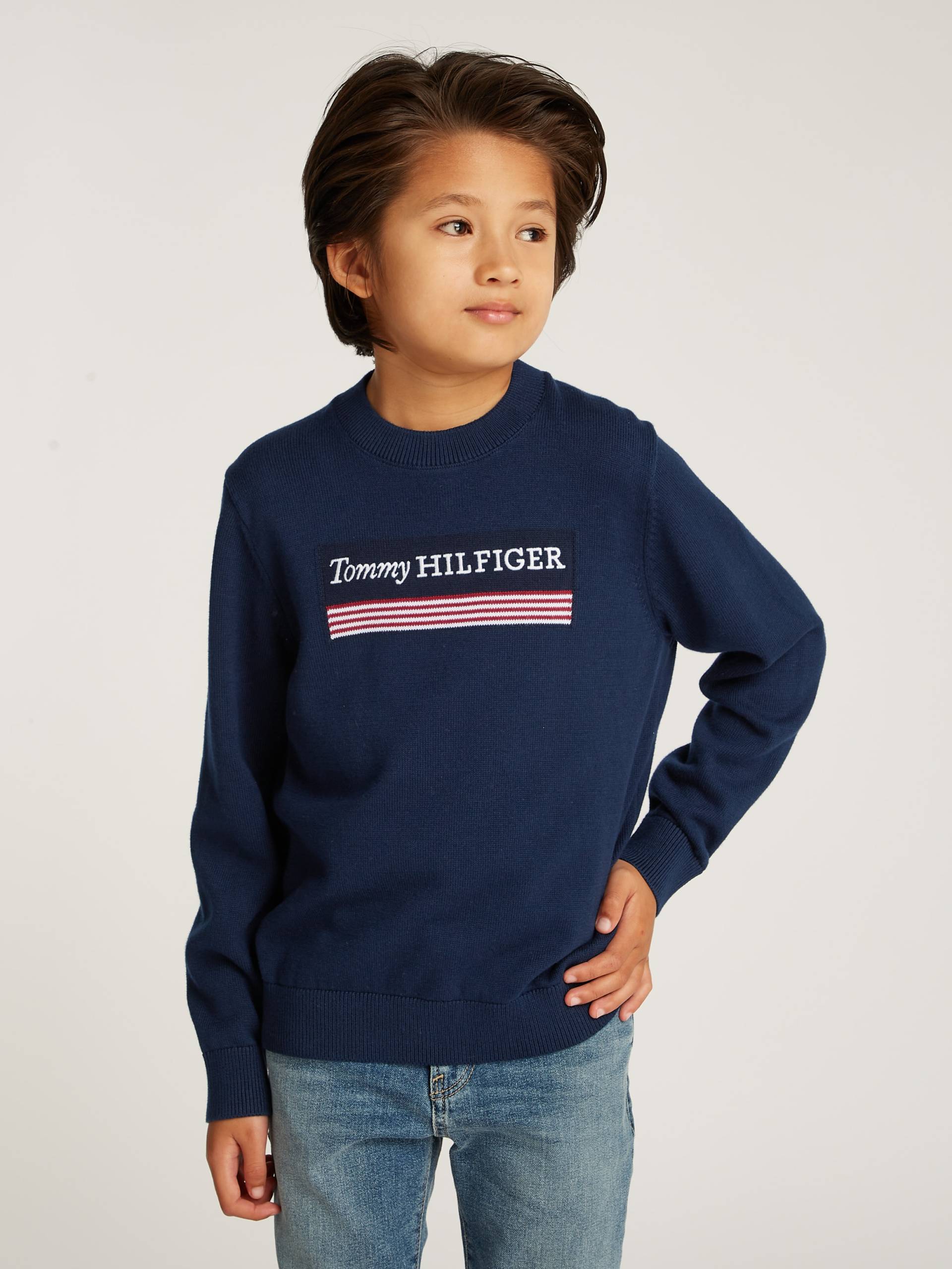 Tommy Hilfiger Strickpullover »MONOTYPE 1985 REG SWEATER«, mit Logoschriftzug Tommy Hilfiger Strickpullover »MONOTYPE 1985 REG SWEATER«, mit Logoschriftzug von Tommy Hilfiger