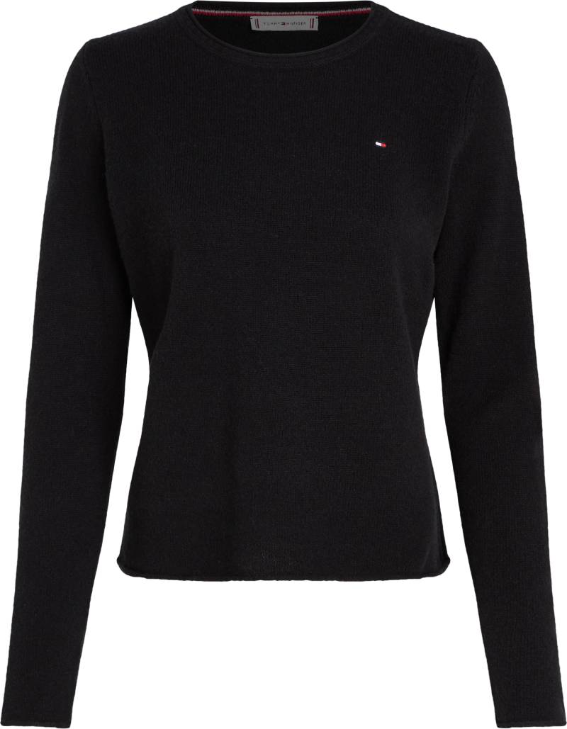 Tommy Hilfiger Strickpullover »SOFT WOOL C-NK SWEATER«, mit Logostickerei, aus 100% Wolle von Tommy Hilfiger