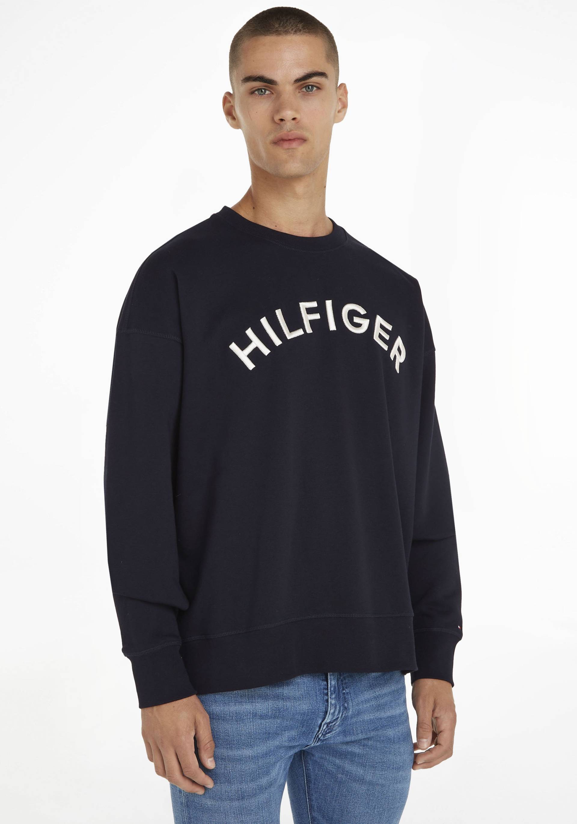 Tommy Hilfiger Sweatshirt »HILFIGER ARCHED CREWNECK« von Tommy Hilfiger