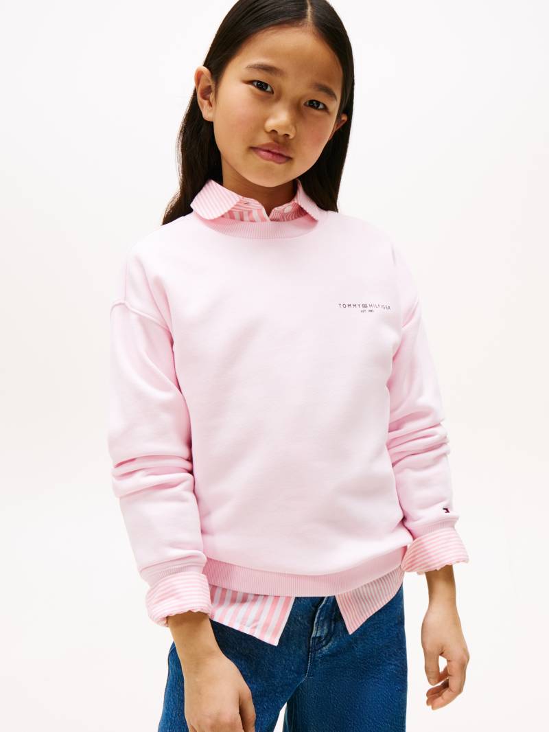 Tommy Hilfiger Sweatshirt »MINI CORP C-NECK SWEATSHIRT«, für Kinder bis 16 Jahre, mit Logo-Stickerei von Tommy Hilfiger