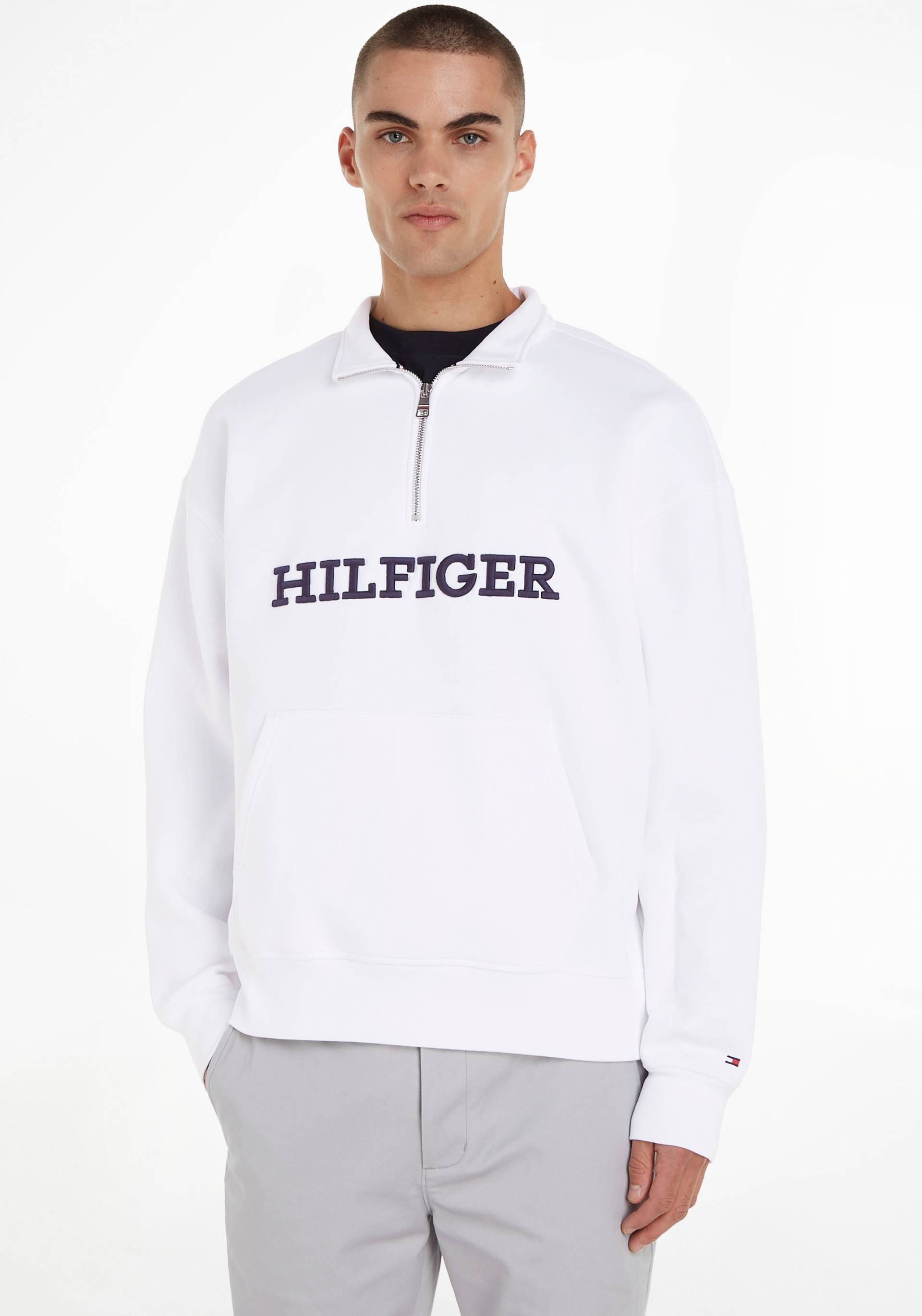 Tommy Hilfiger Sweatshirt »MONOTYPE EMBRO MOCK NECK« von Tommy Hilfiger