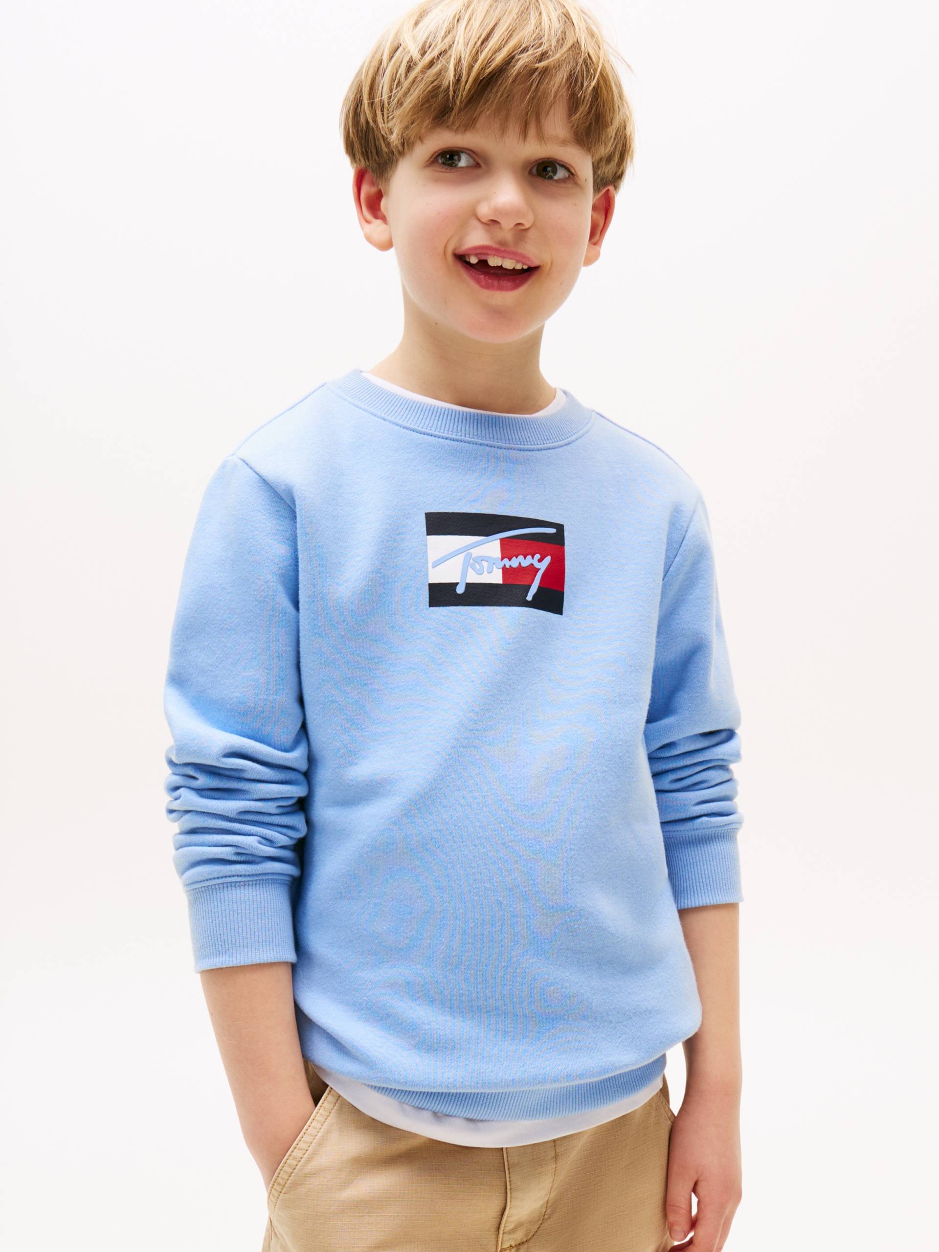 Tommy Hilfiger Sweatshirt »TOMMY SCRIPT FLAG SWEATSHIRT«, für Kinder bis 16 Jahre, Flag-Logo-Druck Tommy Hilfiger Sweatshirt »TOMMY SCRIPT FLAG SWEATSHIRT«, für Kinder bis 16 Jahre, Flag-Logo-Druck von Tommy Hilfiger